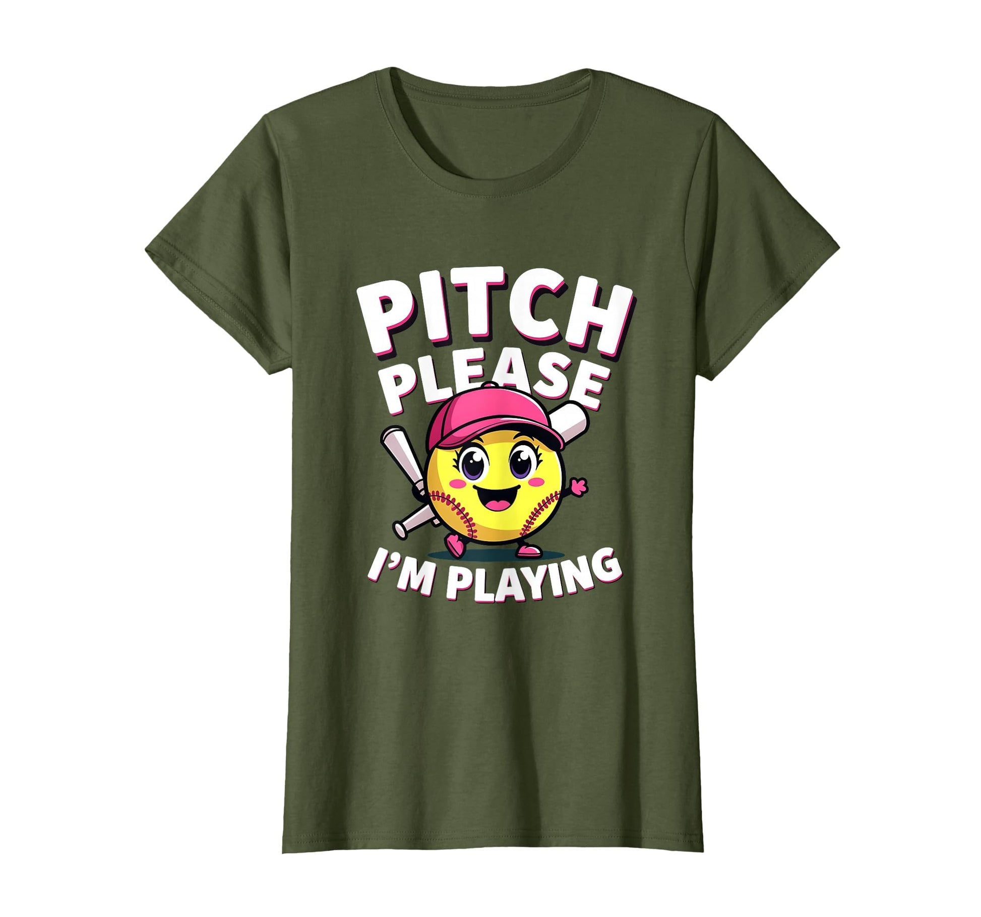 Pitch Please Im Playing Softball T-Shirt - Graphic Print for Adults - T-Shirt, Sweatshirt, Hoodie