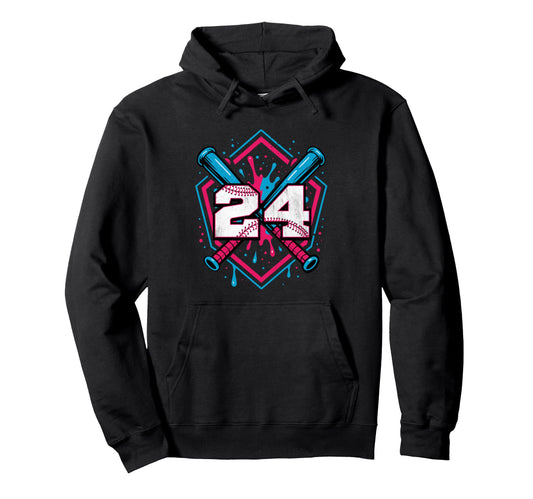 Baseball 24 Year Old Ice Cream Drip 24Th Hoodie - Graphic Print Unisex - T-Shirt, Sweatshirt, Hoodie