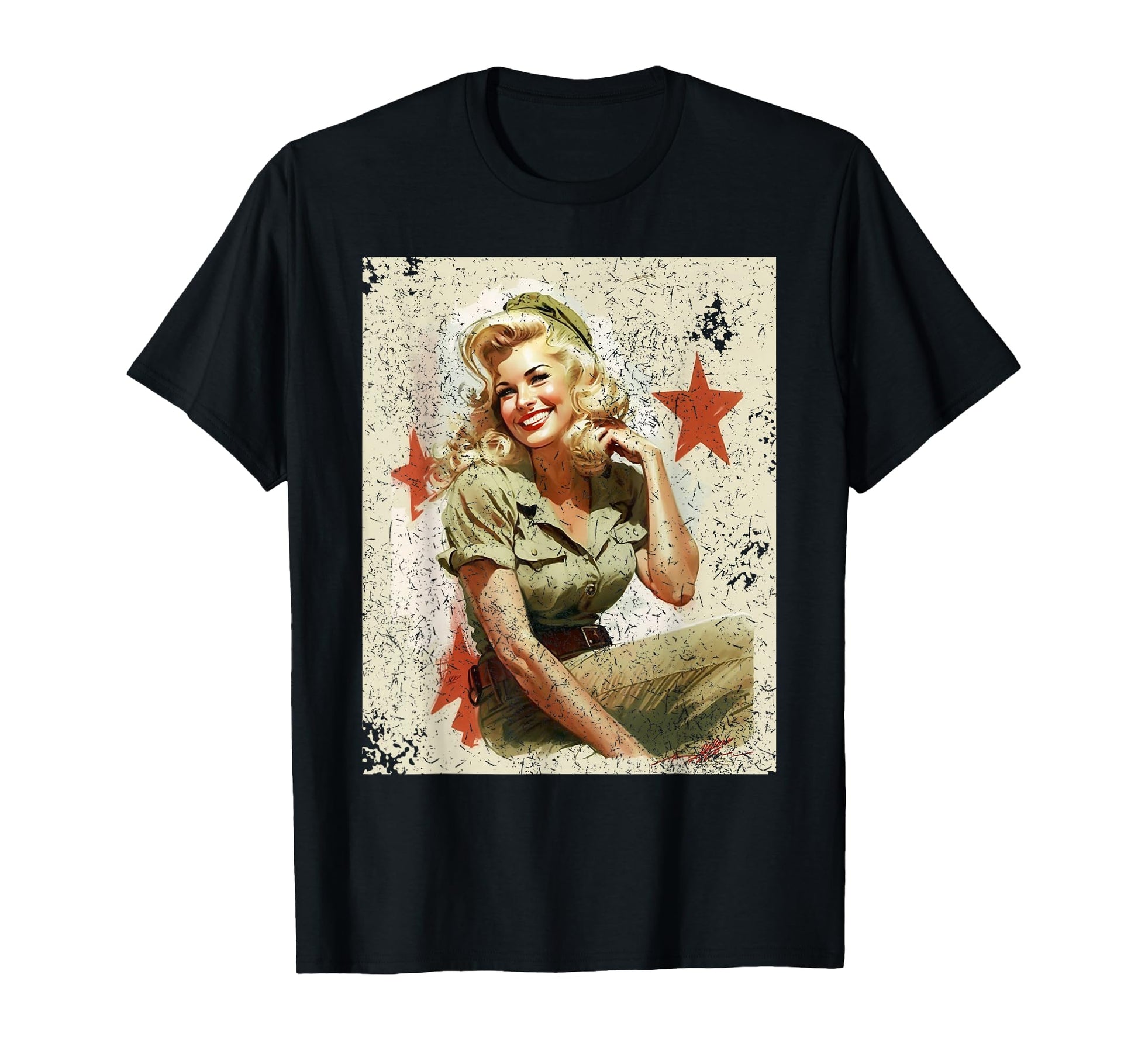 Pin Up Blonde Wwii T-Shirt - Streetwear Style Unisex - T-Shirt, Sweatshirt, Hoodie