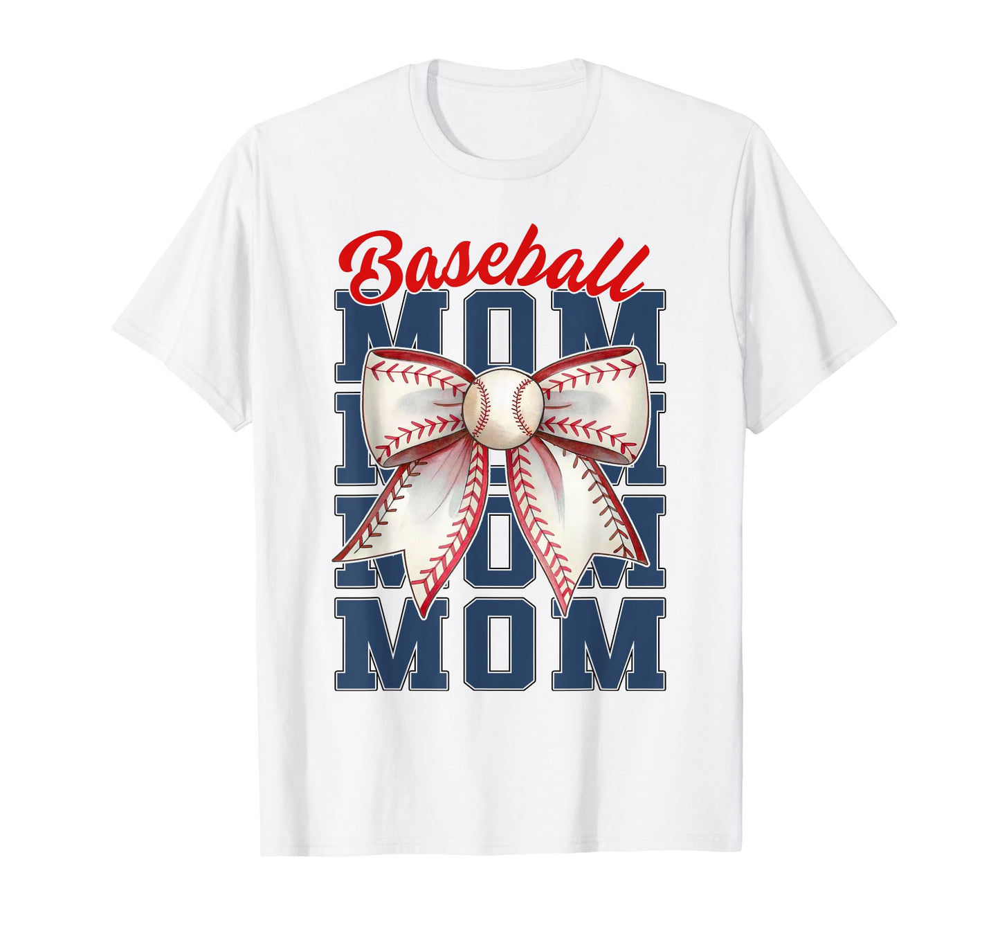 Baseball Mom Mama Coquette Bow Game Day T-Shirt - Graphic Print Men Women - T-Shirt, Sweatshirt, Hoodie