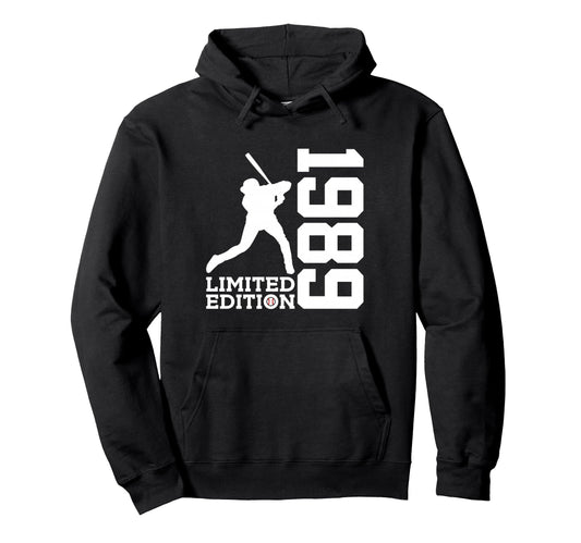 37Th Birthday Baseball 1989 Hoodie - Custom Art Print Unisex - T-Shirt, Sweatshirt, Hoodie