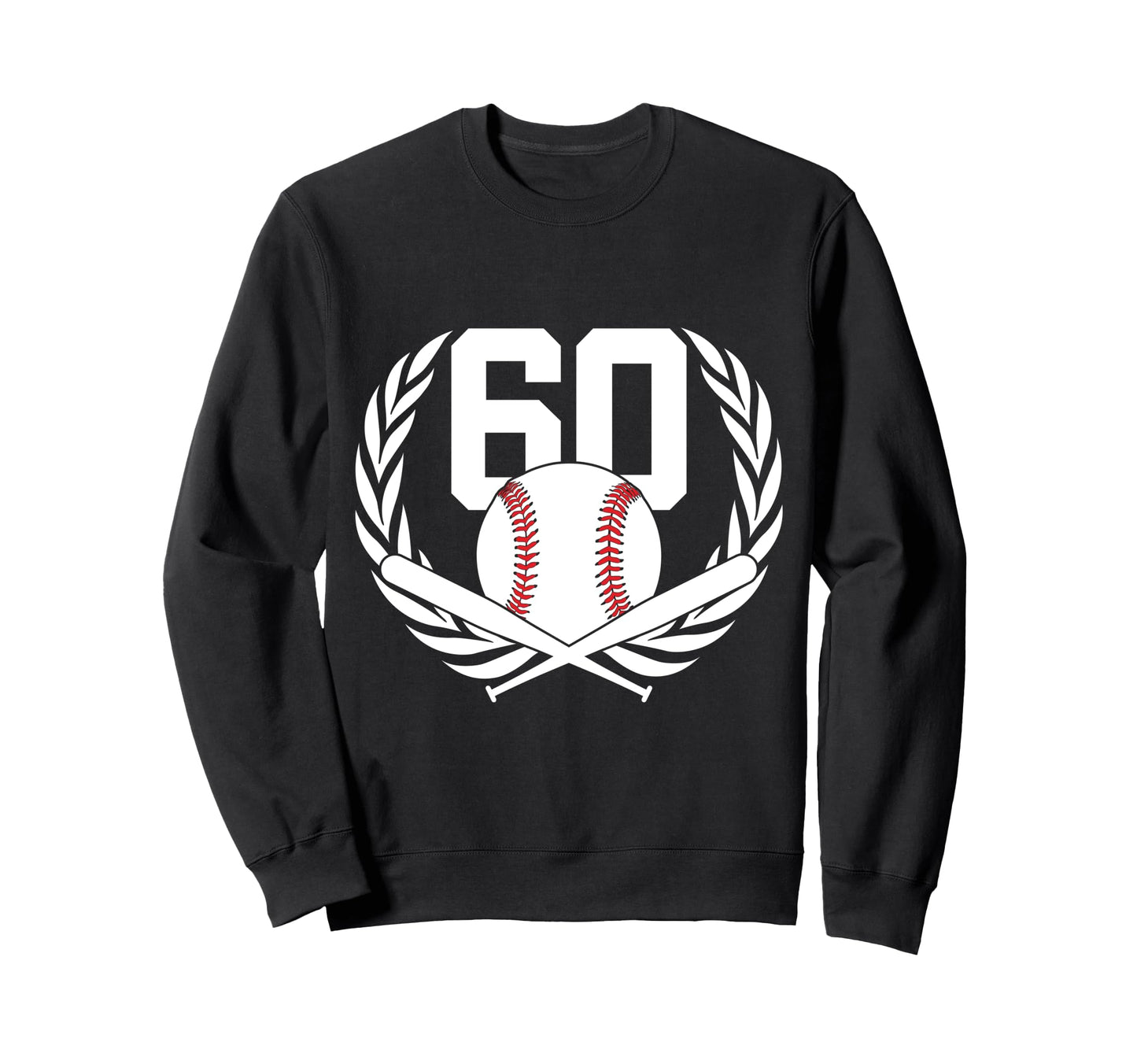 60 Years Number 60 Baseball 60Th Sweatshirt - Casual Everyday Wear Unisex - T-Shirt, Sweatshirt, Hoodie