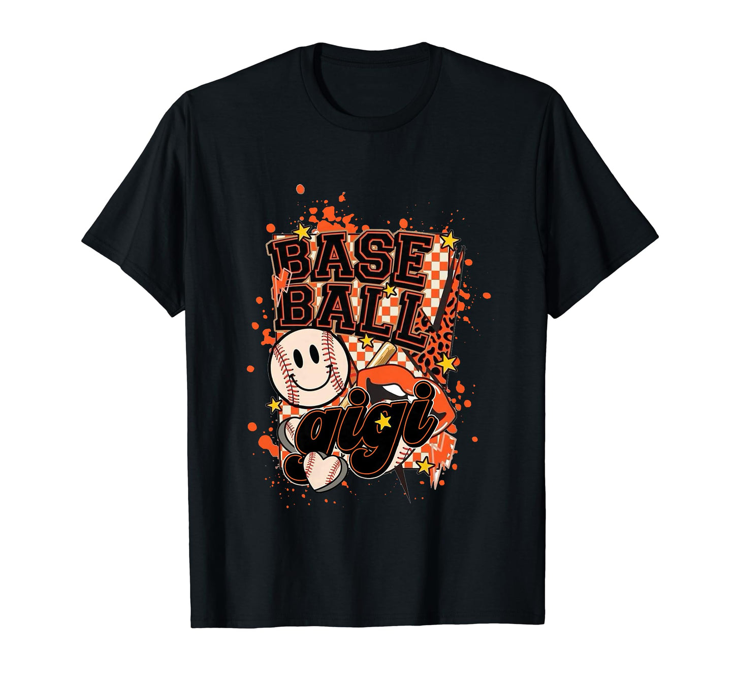 Softball Baseball Gigi Mom Leopard Oufit T-Shirt - Graphic Print Men Women - T-Shirt, Sweatshirt, Hoodie