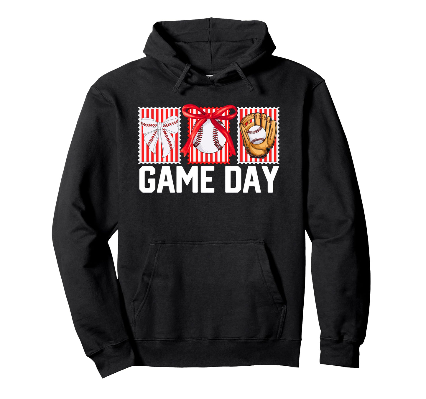 Baseball Stamps Coquette Bow Baseball Hoodie - Unique Graphic Men Women - T-Shirt, Sweatshirt, Hoodie