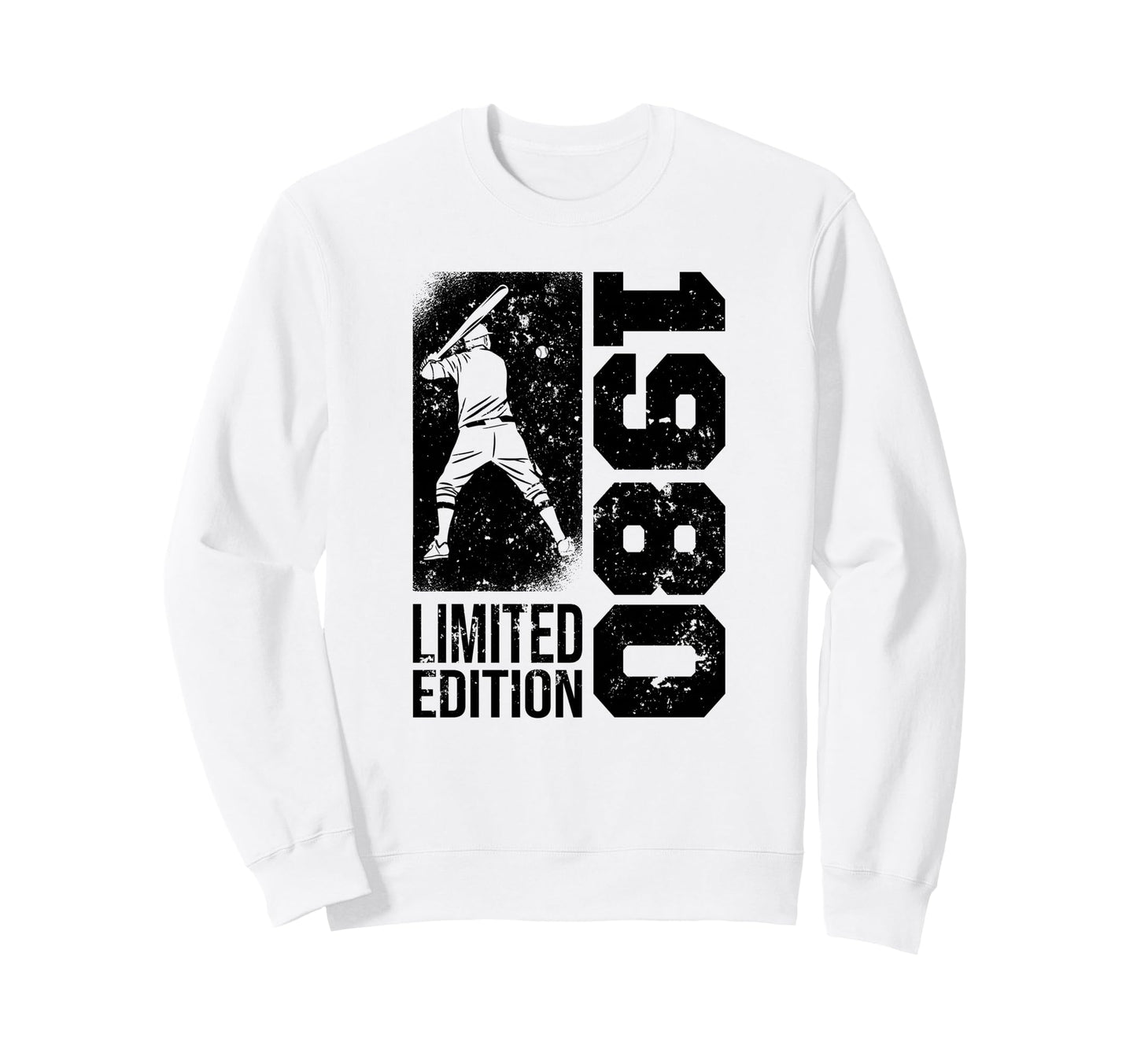 Baseball Player Born 1980 Sweatshirt - Streetwear Style for Adults - T-Shirt, Sweatshirt, Hoodie