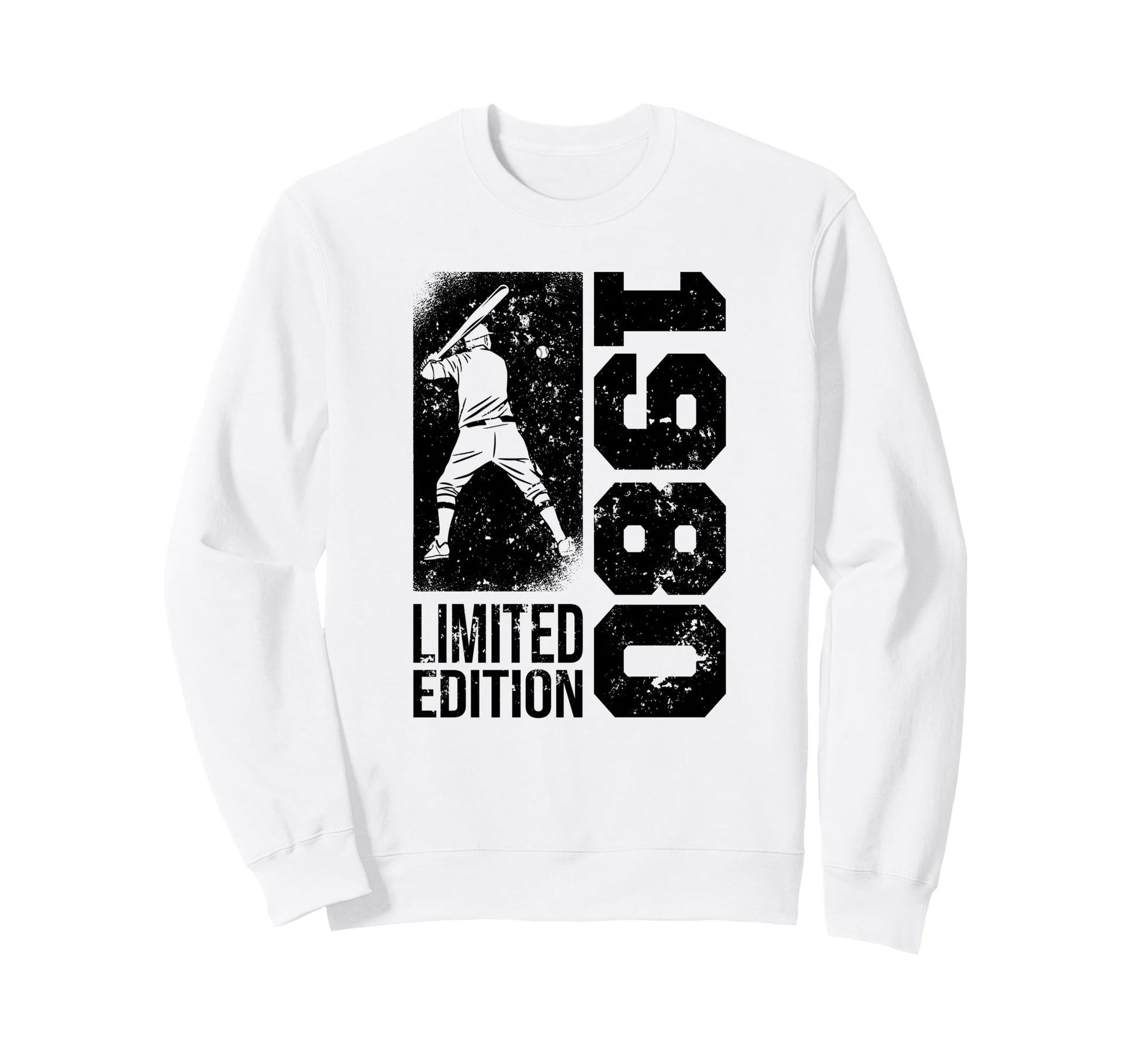 Baseball Player Born 1980 Sweatshirt - Streetwear Style for Adults - T-Shirt, Sweatshirt, Hoodie