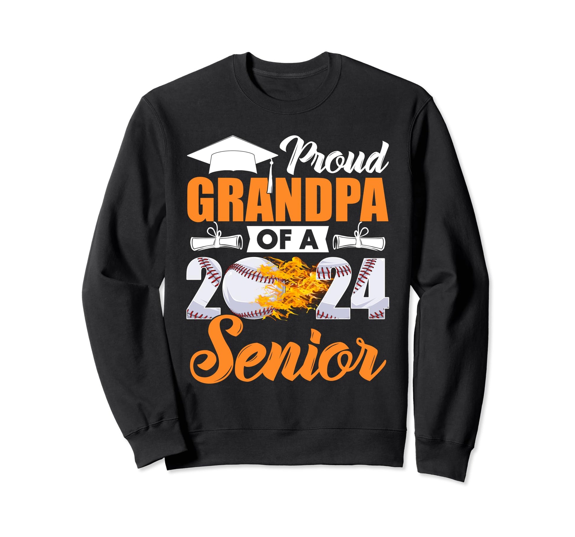 Funny Proud Grandpa 2024 Senior Sweatshirt - Streetwear Style Unisex - T-Shirt, Sweatshirt, Hoodie