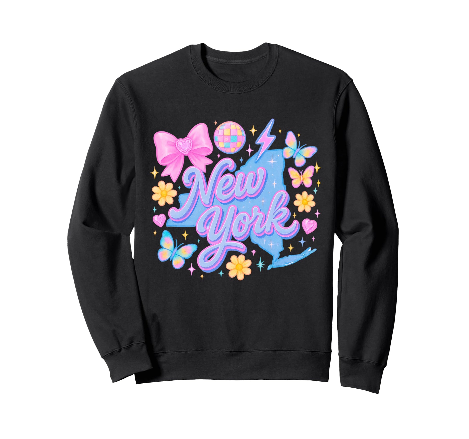 New York Y2K Coquette Sweatshirt - Casual Everyday Wear Men Women - T-Shirt, Sweatshirt, Hoodie