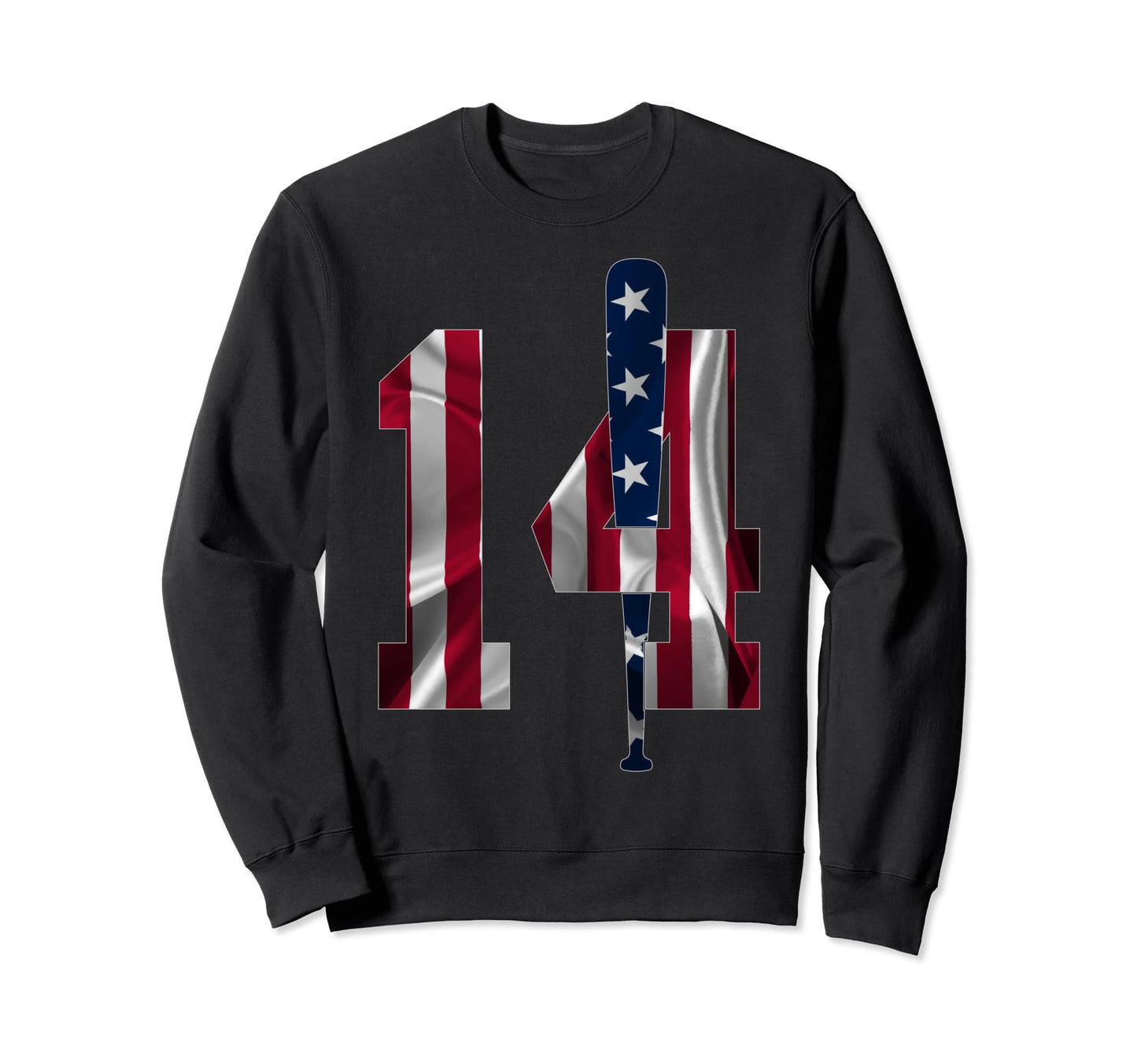 Number 14 Years Baseball 14Th Sweatshirt - Aesthetic Graphic Unisex - T-Shirt, Sweatshirt, Hoodie