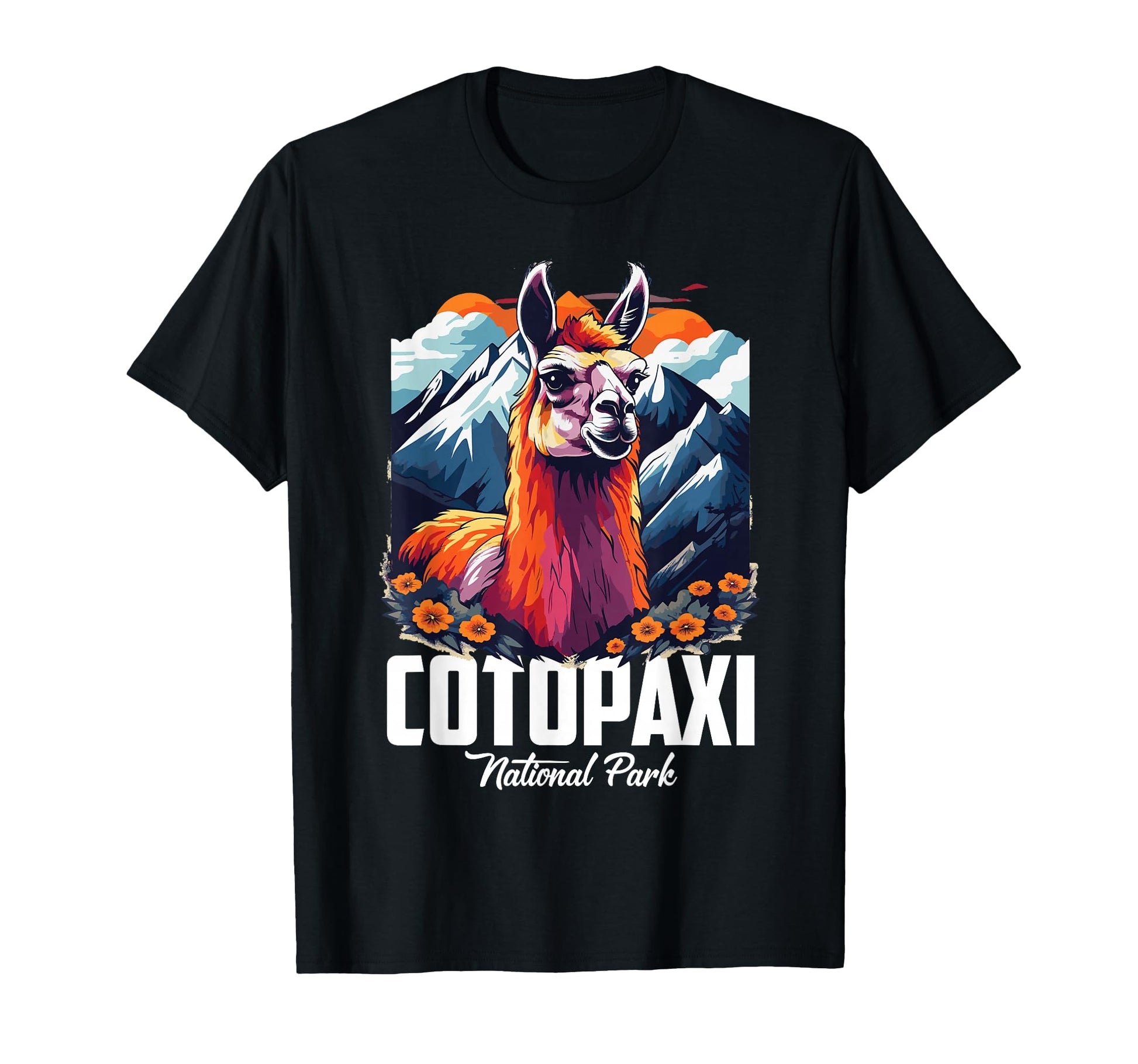 Llama National Park Cotopaxi Ecuador T-Shirt - Aesthetic Graphic Unisex - T-Shirt, Sweatshirt, Hoodie