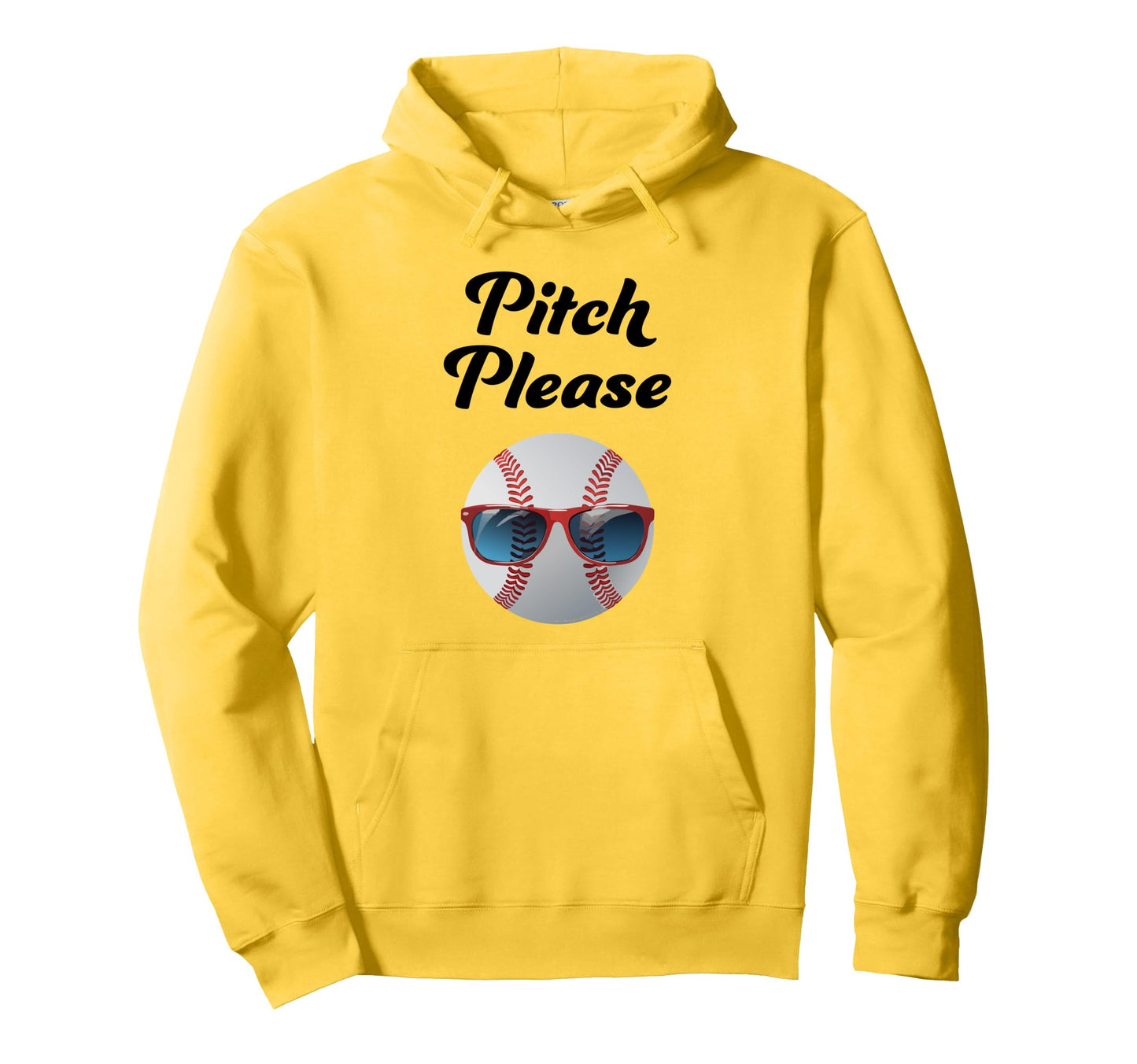 Pitch Please Baseball Fan Hoodie - Custom Art Print for Adults - T-Shirt, Sweatshirt, Hoodie