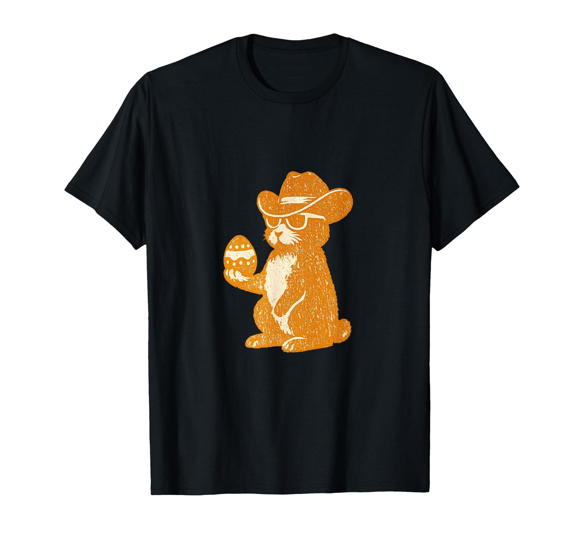 Cowboy Easter Bunny Holding Egg Western T-Shirt - Graphic Print for Adults - T-Shirt, Sweatshirt, Hoodie