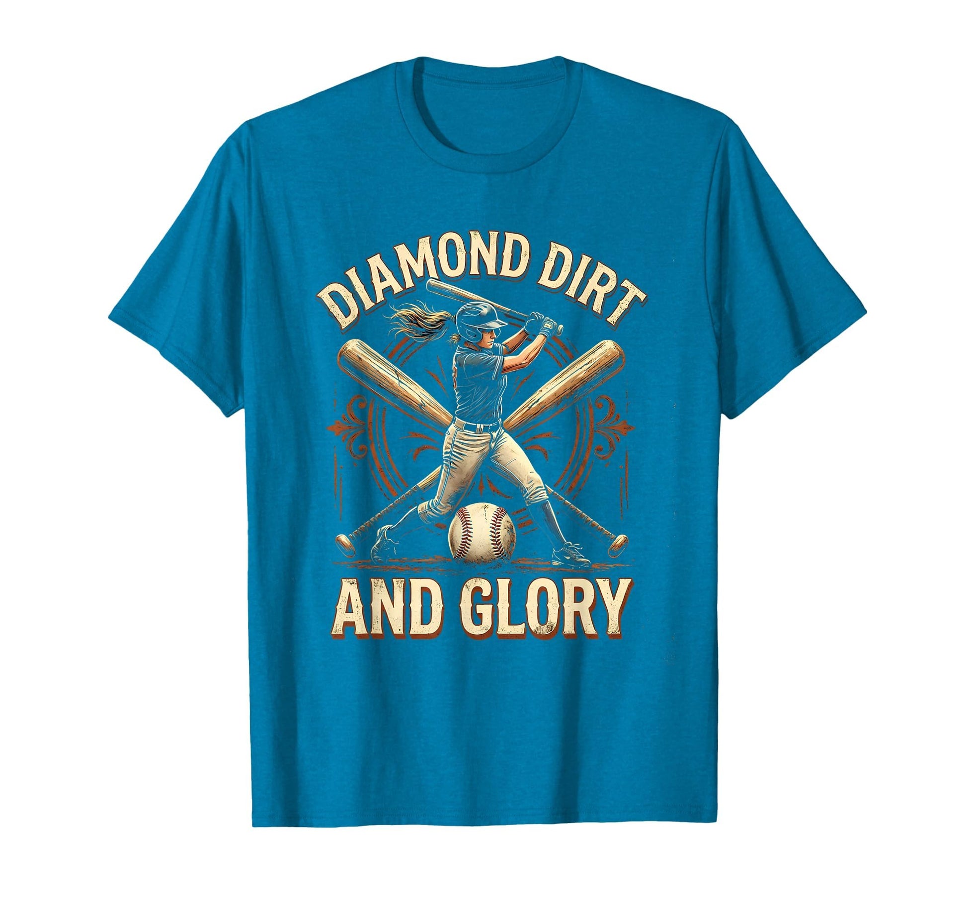 Diamond Dirt And Glory Womens Baseball T-Shirt - Trendy Graphic Unisex - T-Shirt, Sweatshirt, Hoodie