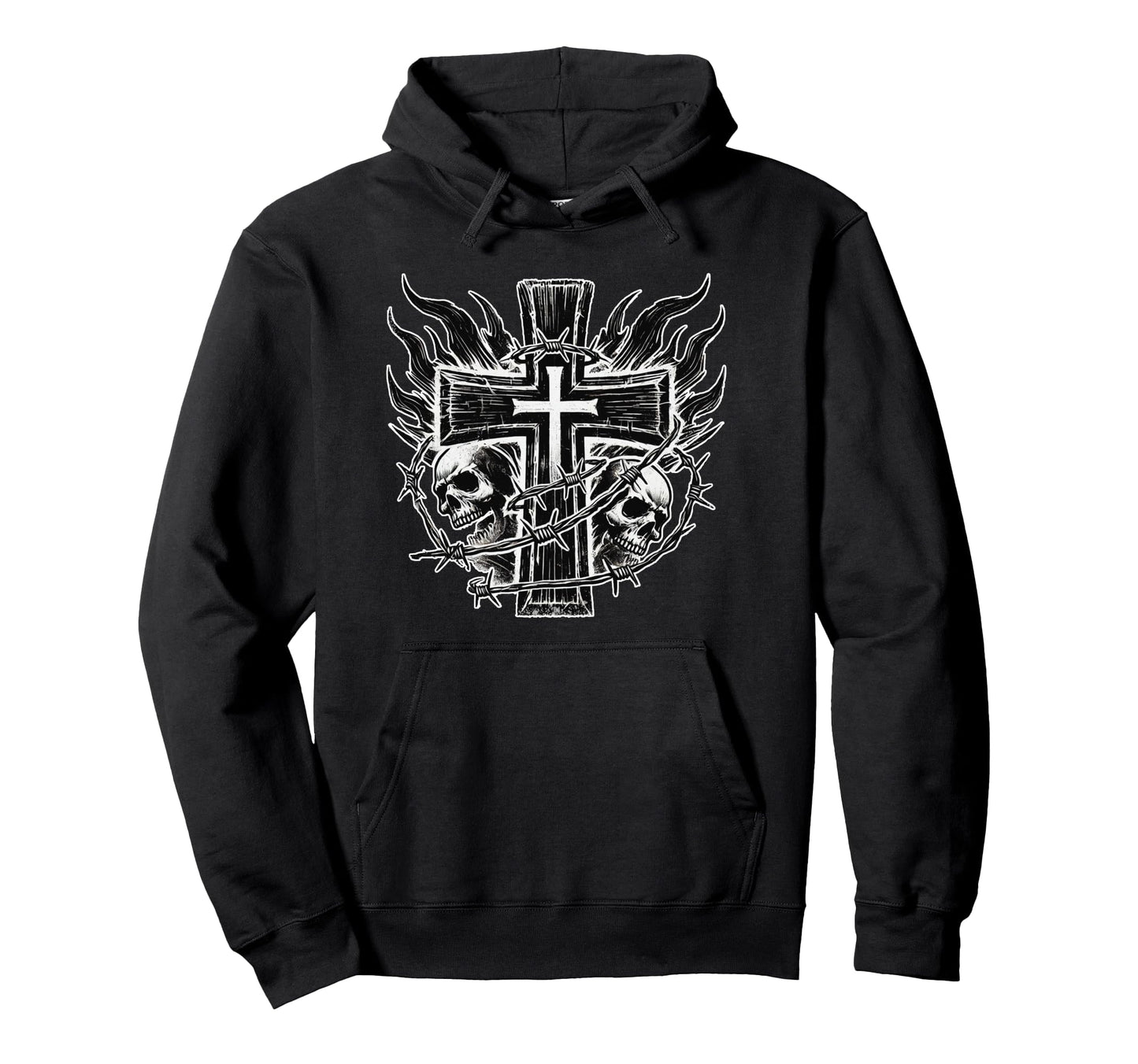 Skull Cross Y2K Goth Grunge Aesthetic Hoodie - Streetwear Style Men Women - T-Shirt, Sweatshirt, Hoodie