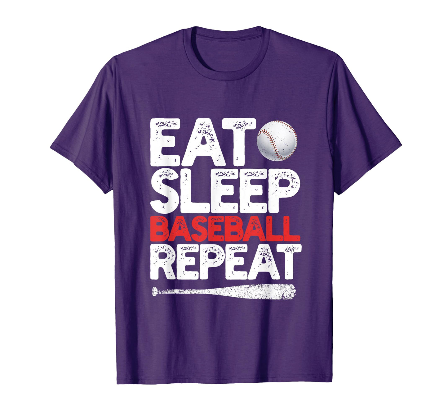 Eat Sleep Baseball Repeat T-Shirt - Casual Everyday Wear for Adults - T-Shirt, Sweatshirt, Hoodie