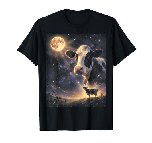 90S Cow Mooing Moon Y2K Aesthetic T-Shirt - Fun Novelty Design Unisex - T-Shirt, Sweatshirt, Hoodie