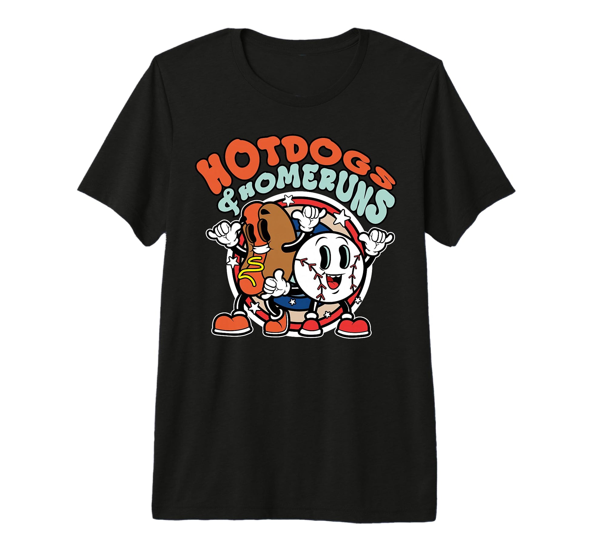 Hotdogs And Home Runs Touchdown Funny T-Shirt - Unique Graphic Unisex - T-Shirt, Sweatshirt, Hoodie