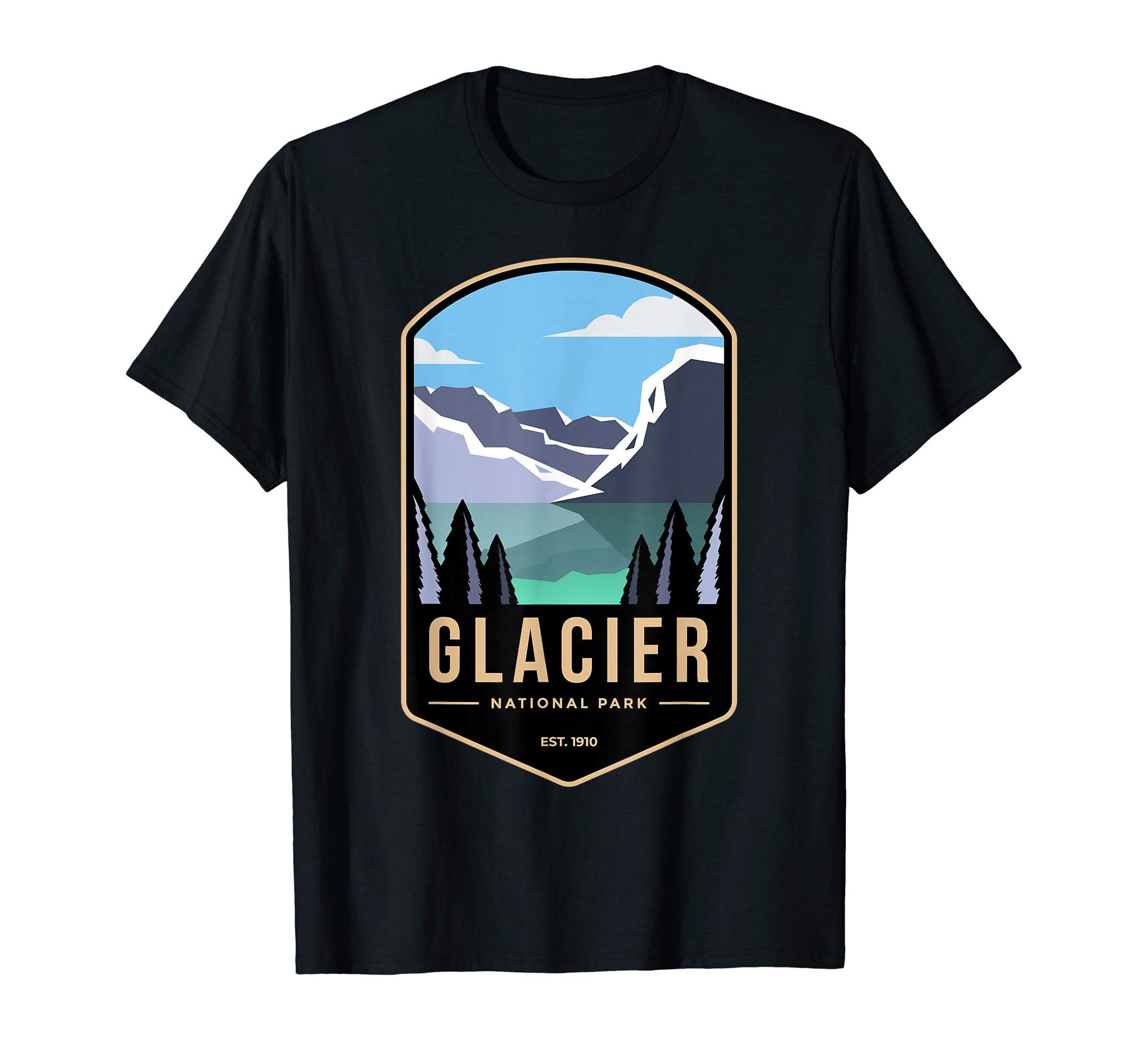 Glacier National Park Gift T-Shirt - Minimalist Print for Adults - T-Shirt, Sweatshirt, Hoodie