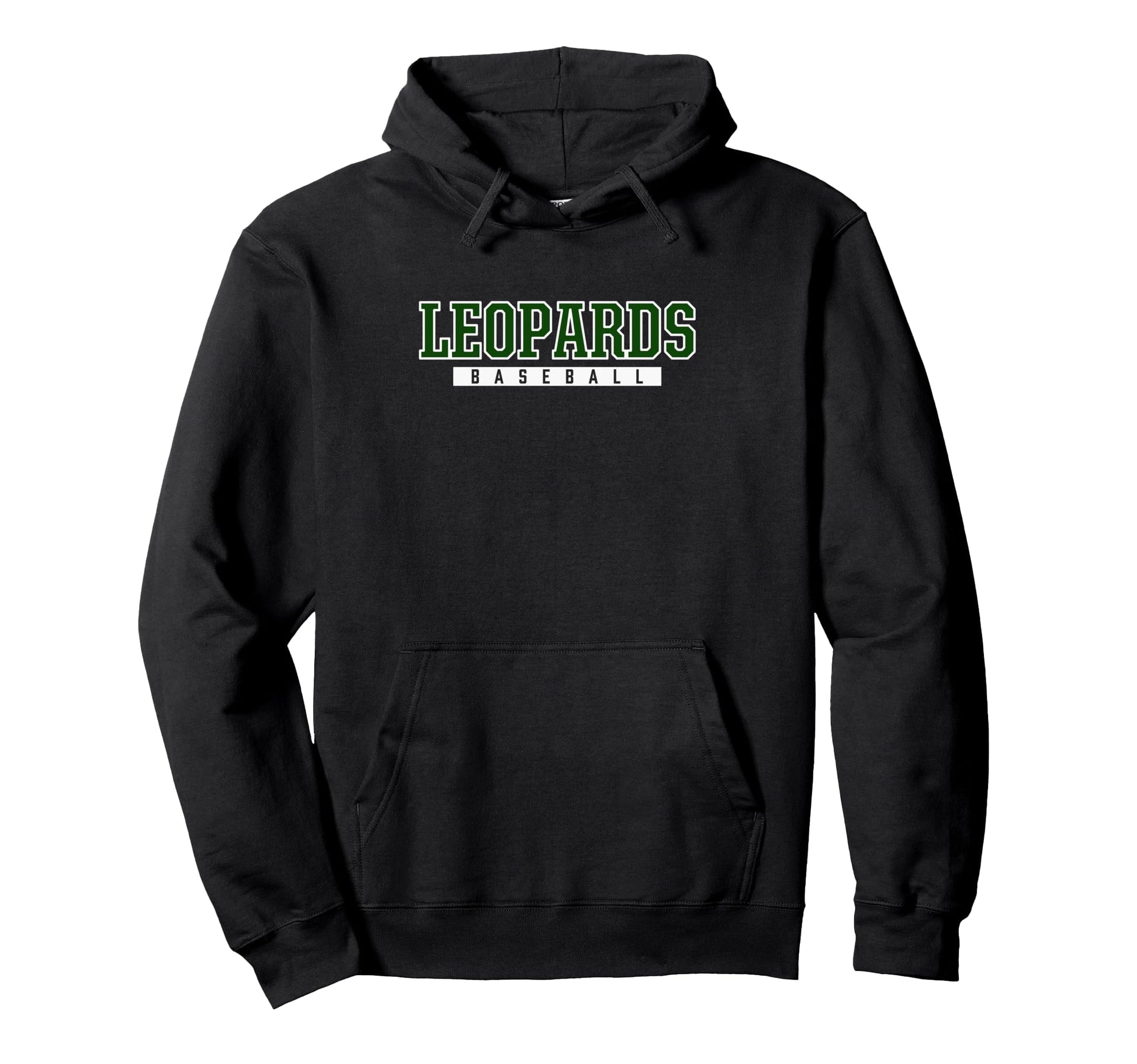 Belle Vernon Area Leopards Baseball Hoodie - Fun Novelty Design for Adults - T-Shirt, Sweatshirt, Hoodie