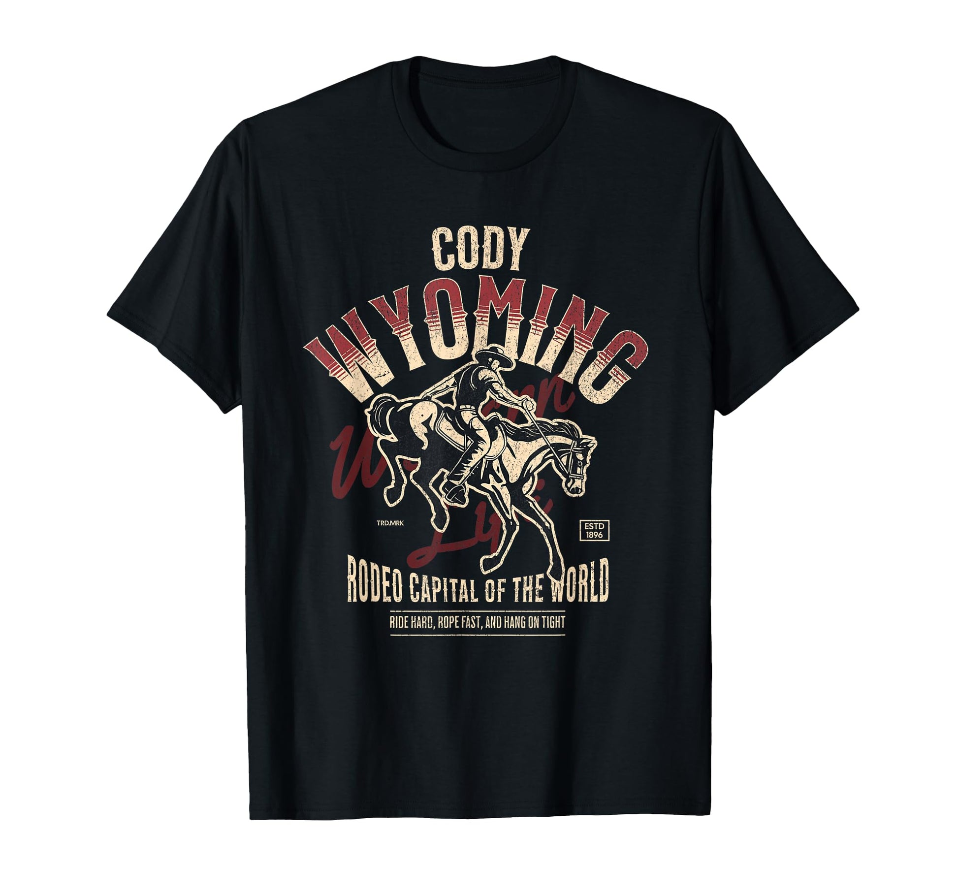 Cody Wyoming Rodeo Capital World T-Shirt - Fun Novelty Design for Adults - T-Shirt, Sweatshirt, Hoodie