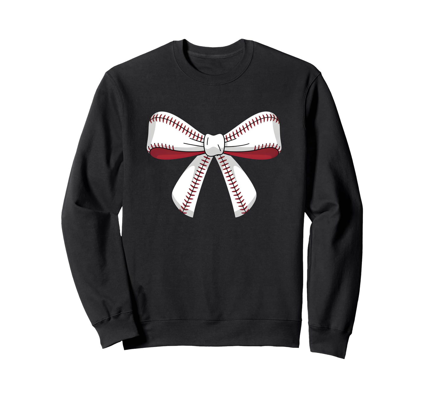 Baseball Bow Baseball Mom Mama Sweatshirt - Trendy Graphic Men Women - T-Shirt, Sweatshirt, Hoodie
