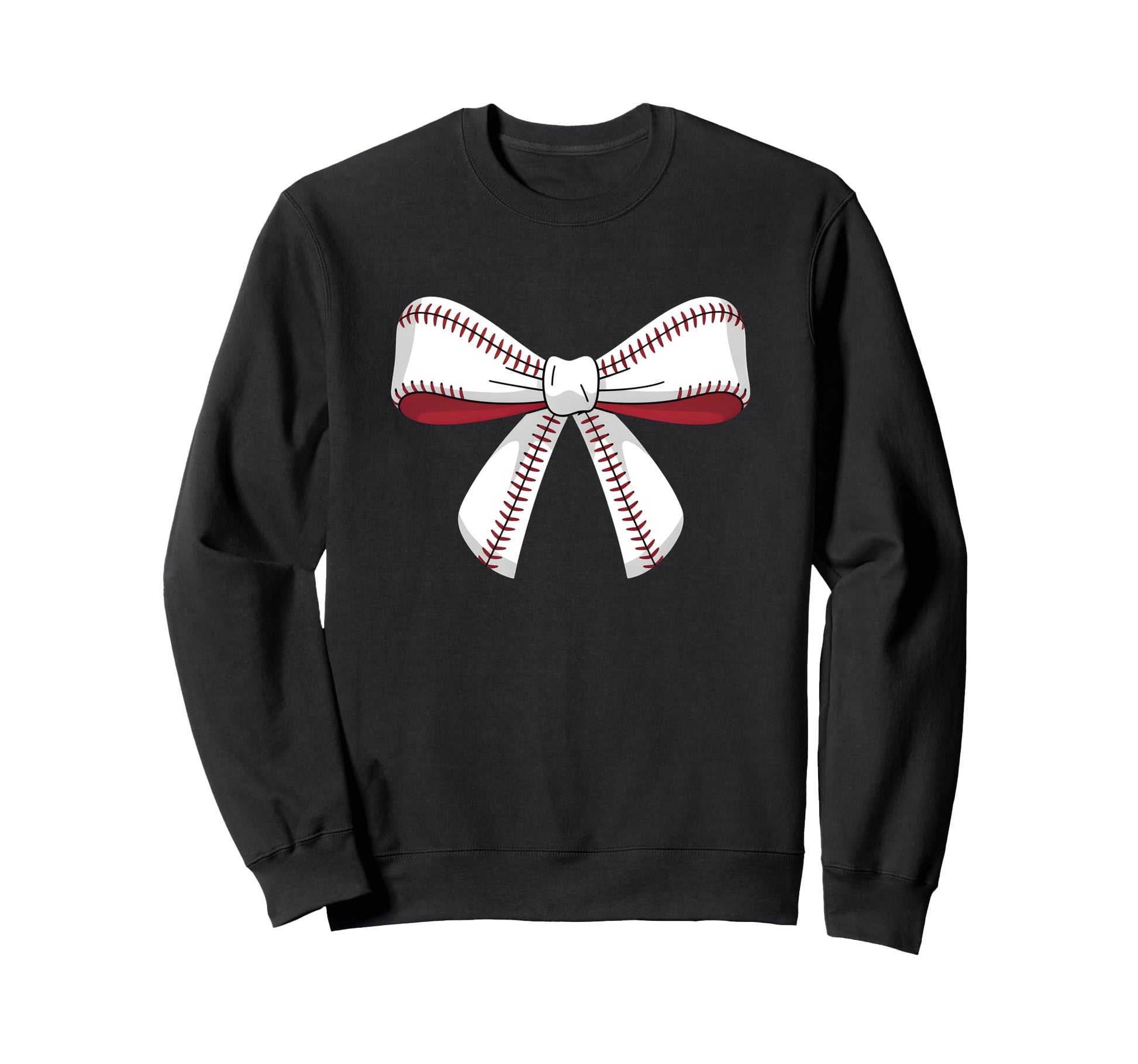 Baseball Bow Baseball Mom Mama Sweatshirt - Trendy Graphic Men Women - T-Shirt, Sweatshirt, Hoodie