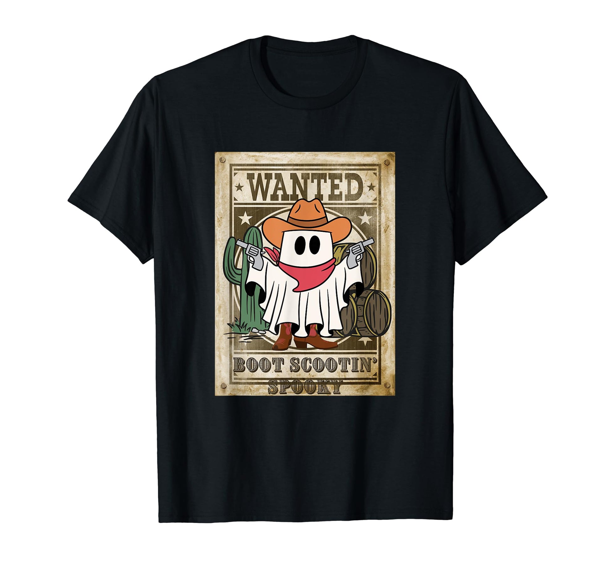 Western Halloween Cowboy Ghost T-Shirt - Fun Novelty Design for Adults - T-Shirt, Sweatshirt, Hoodie