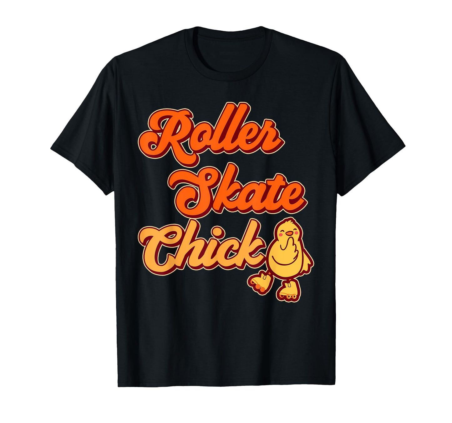 Roller Skating Skate 1970S Chicken T-Shirt - Custom Art Print for Adults - T-Shirt, Sweatshirt, Hoodie