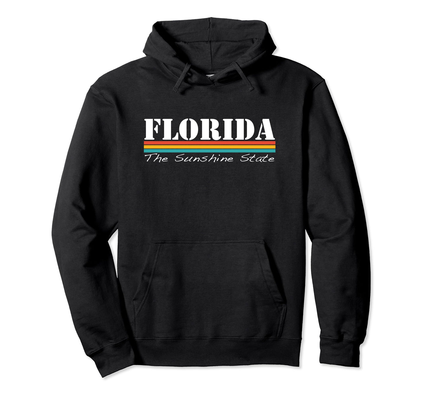 Florida Sunshine State Stripes Hoodie - Custom Art Print for Adults - T-Shirt, Sweatshirt, Hoodie