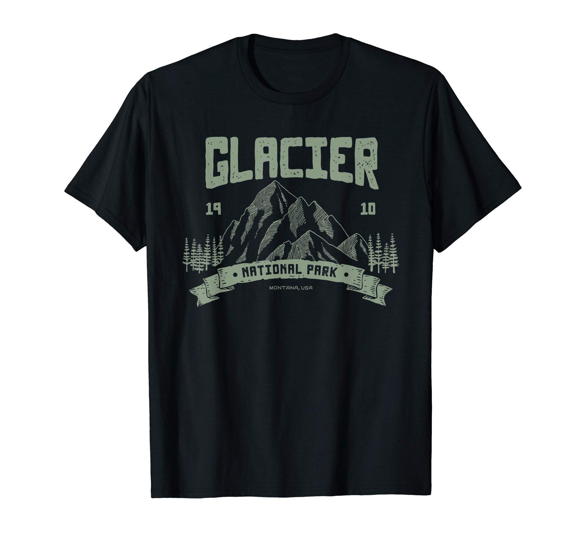 Glacier National Park Outdoor T-Shirt - Novelty Apparel for Adults - T-Shirt, Sweatshirt, Hoodie