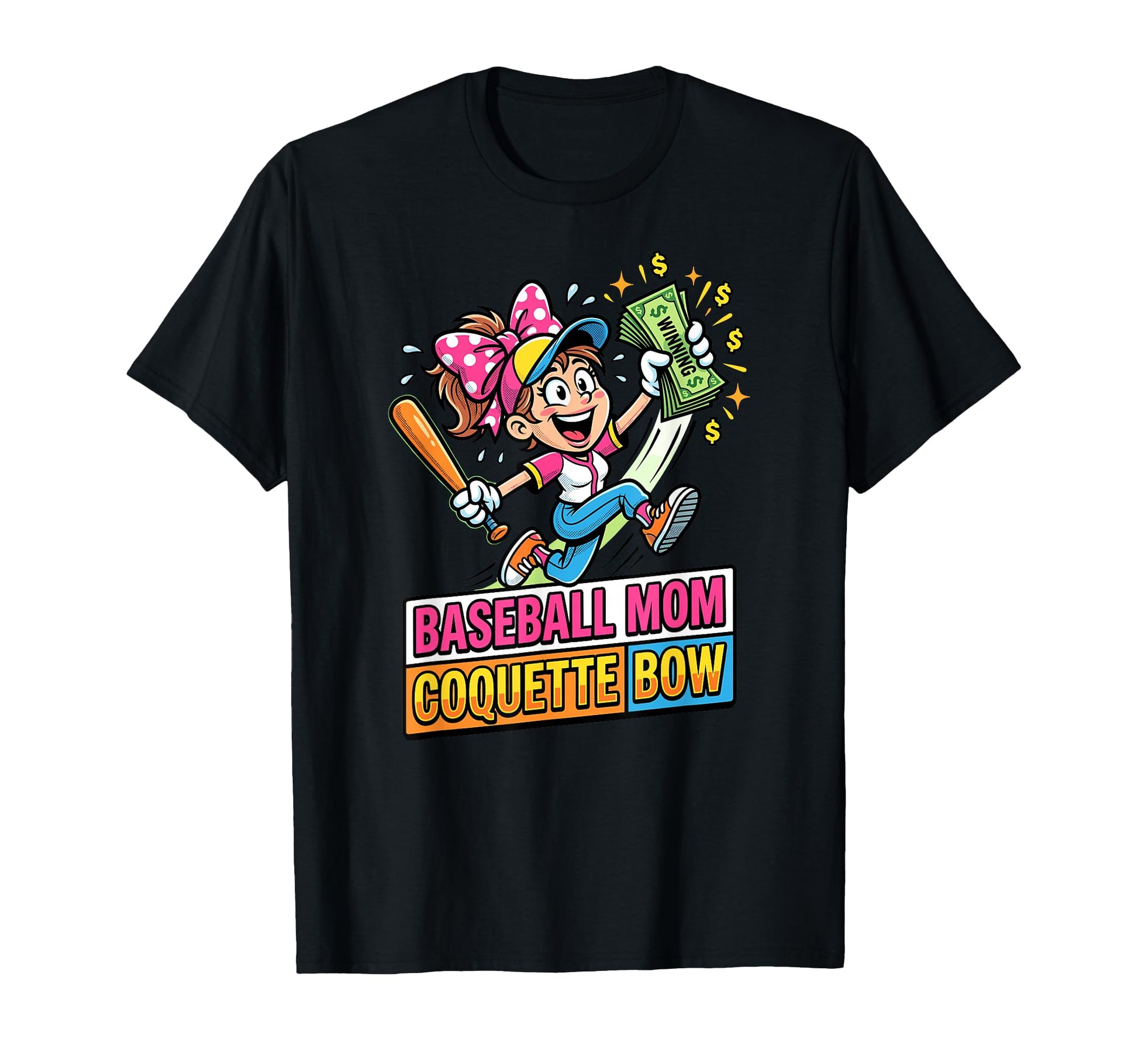 Baseball Mom Coquette Bow Day Game T-Shirt - Novelty Apparel Unisex - T-Shirt, Sweatshirt, Hoodie