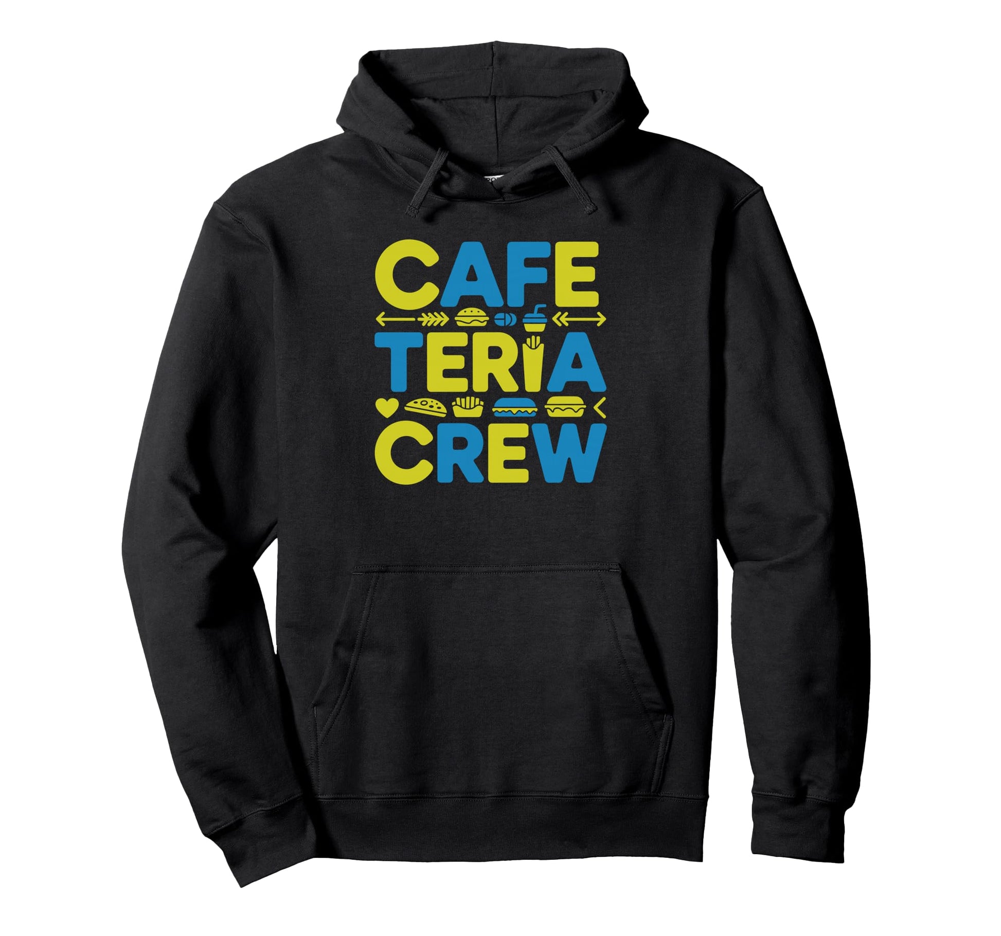 Happy School Food Service Worker And Hoodie - Minimalist Print for Adults - T-Shirt, Sweatshirt, Hoodie