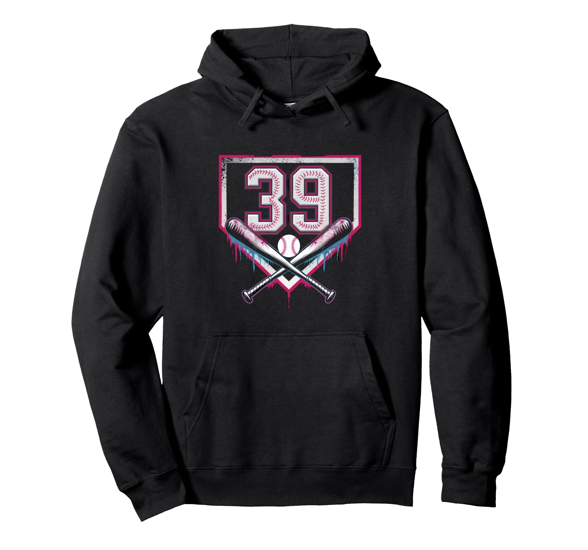 Baseball Home Ice Cream 39Th Birthday Hoodie - Novelty Apparel Unisex - T-Shirt, Sweatshirt, Hoodie