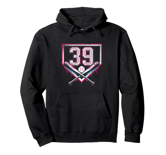 Baseball Home Ice Cream 39Th Birthday Hoodie - Novelty Apparel Unisex - T-Shirt, Sweatshirt, Hoodie
