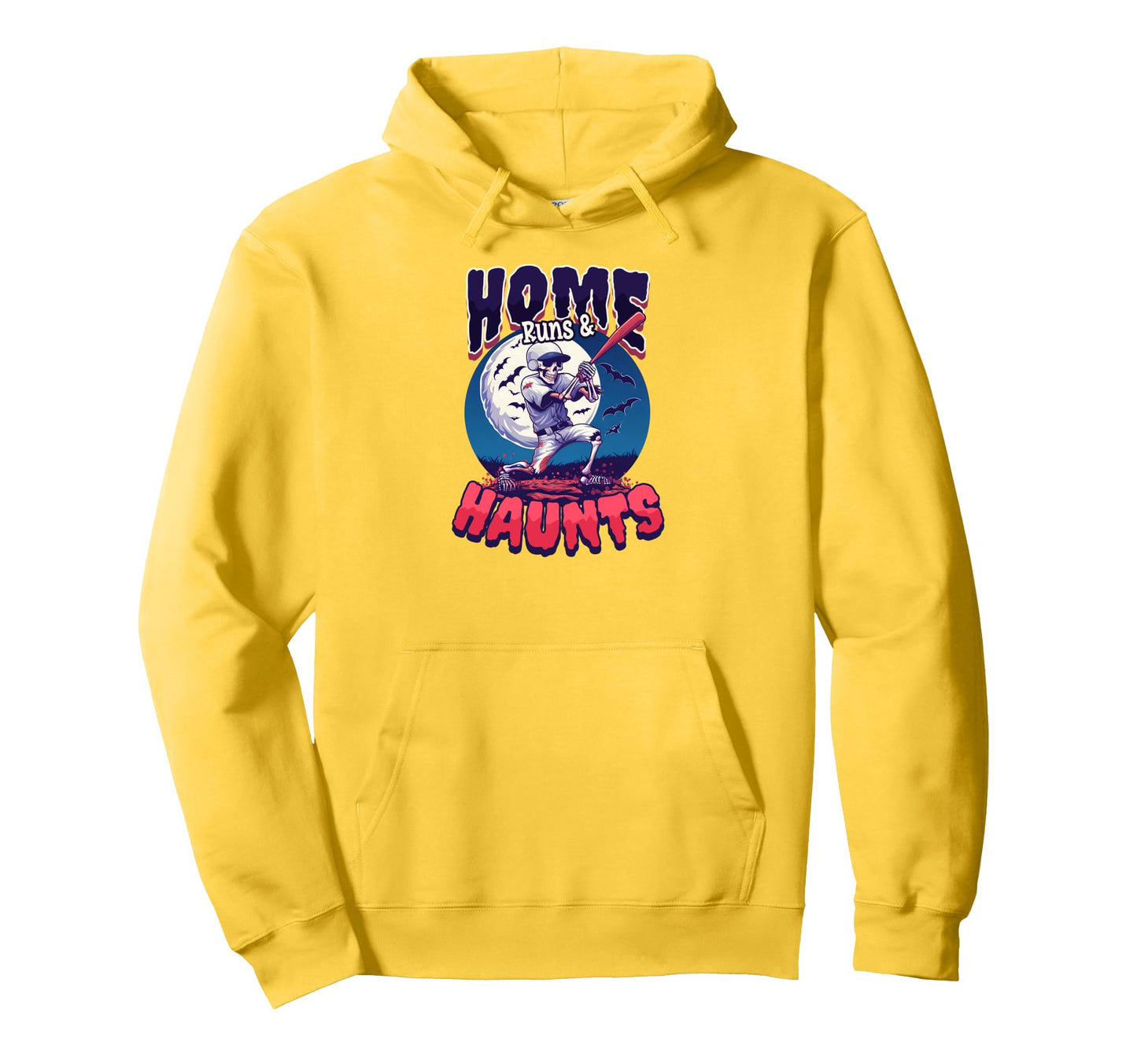 Halloween Baseball Home Runs Haunts Hoodie - Minimalist Print Unisex - T-Shirt, Sweatshirt, Hoodie