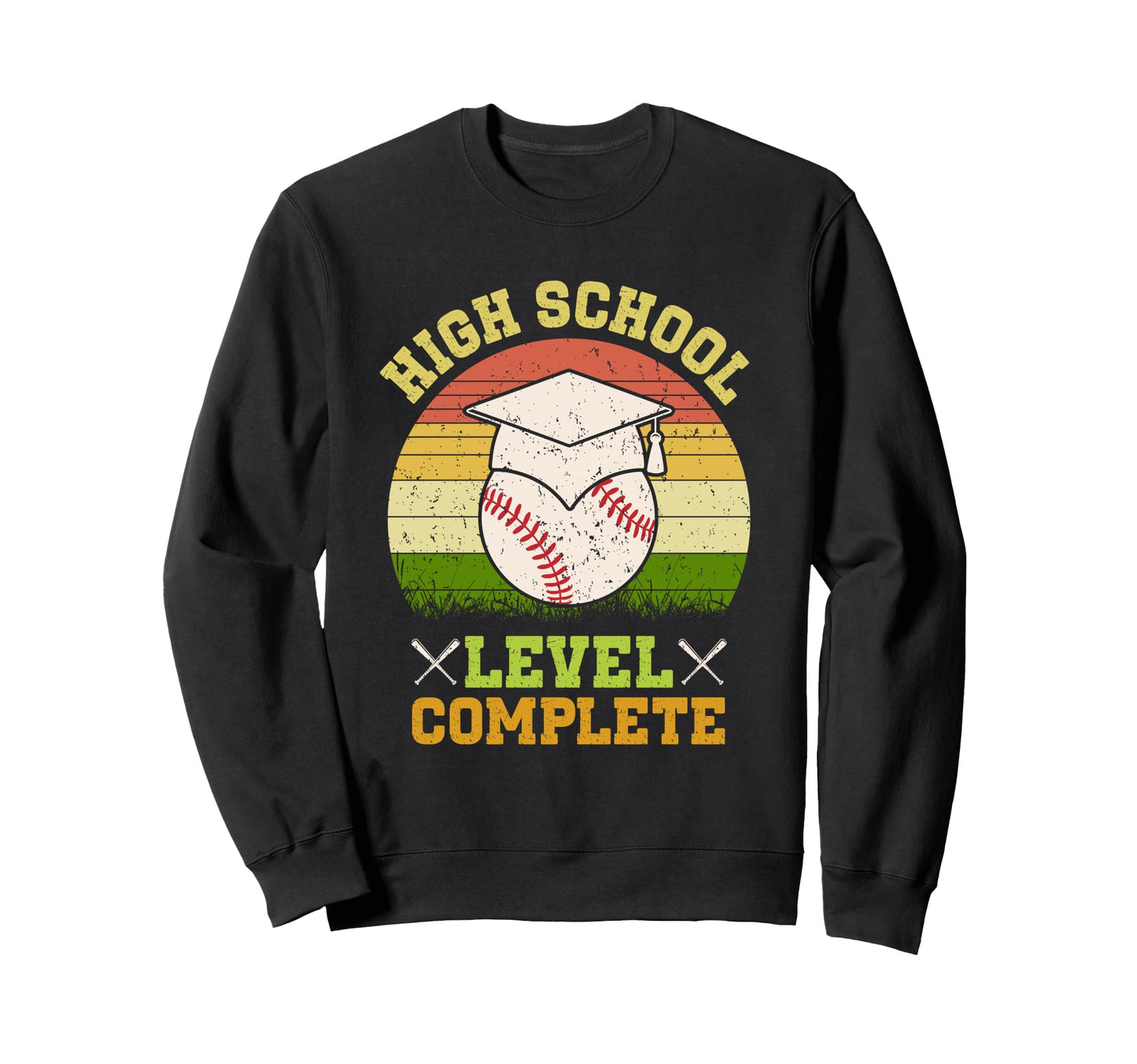 High School Level Complete Baseball Sweatshirt - Aesthetic Graphic Unisex - T-Shirt, Sweatshirt, Hoodie