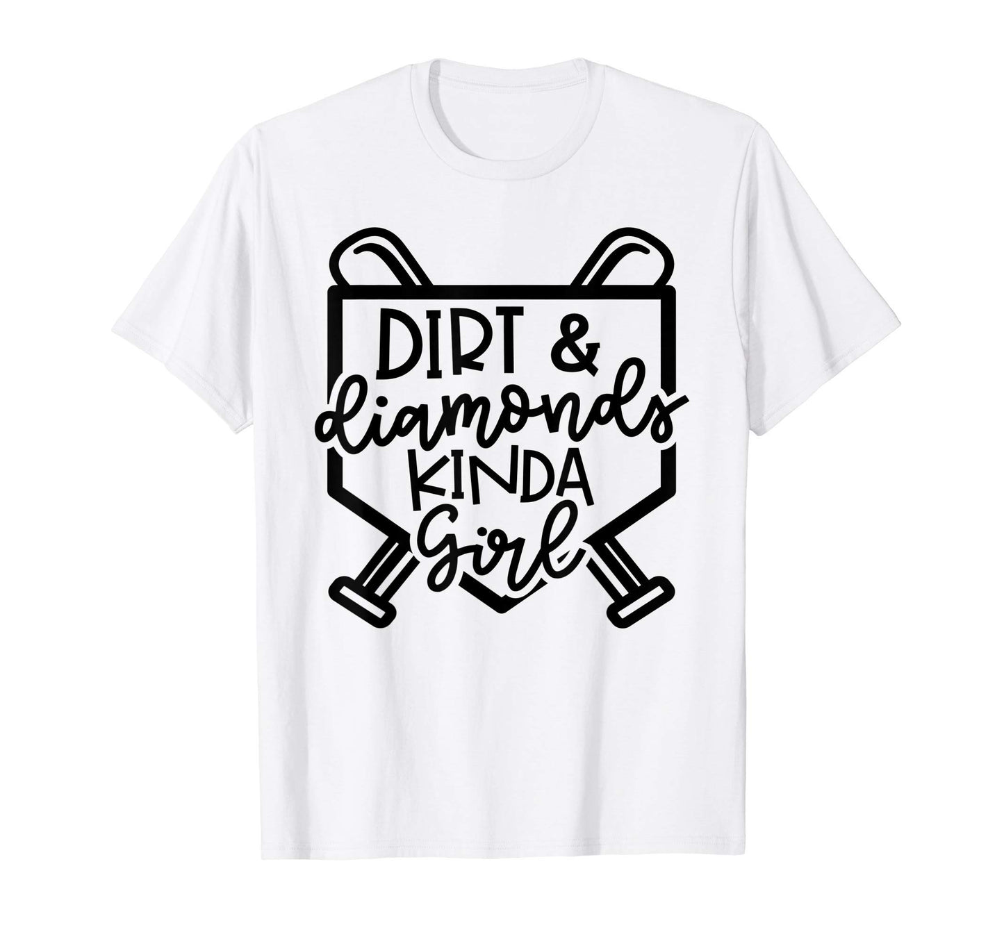 Dirt And Diamonds Kinda Softball T-Shirt - Minimalist Print for Adults - T-Shirt, Sweatshirt, Hoodie