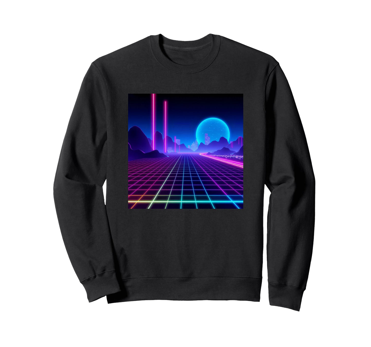 Vaporwave Aesthetic Synthwave Sweatshirt - Custom Art Print Unisex - T-Shirt, Sweatshirt, Hoodie