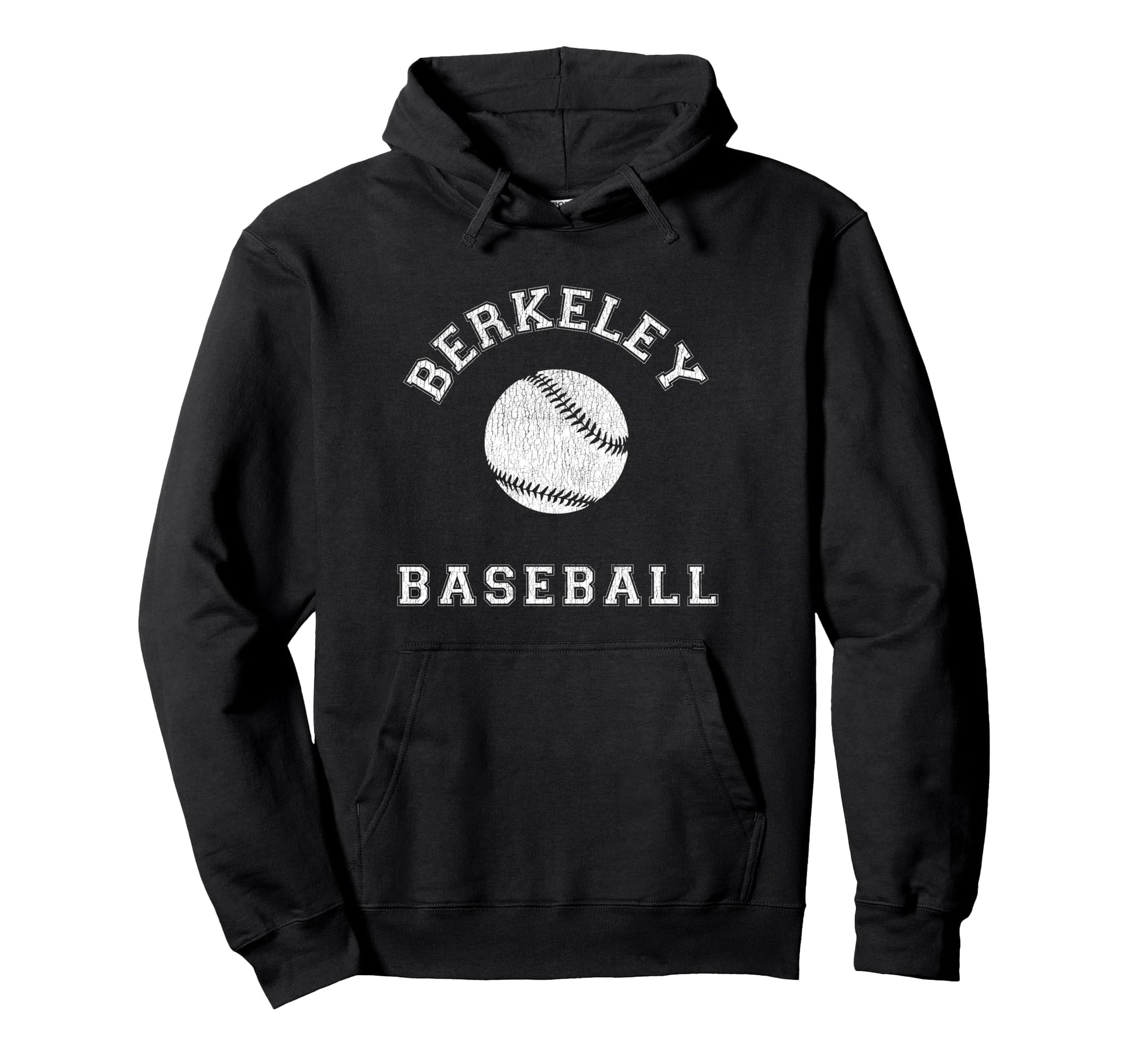 Berkeley Baseball Distressed Hoodie - Unique Graphic Unisex - T-Shirt, Sweatshirt, Hoodie