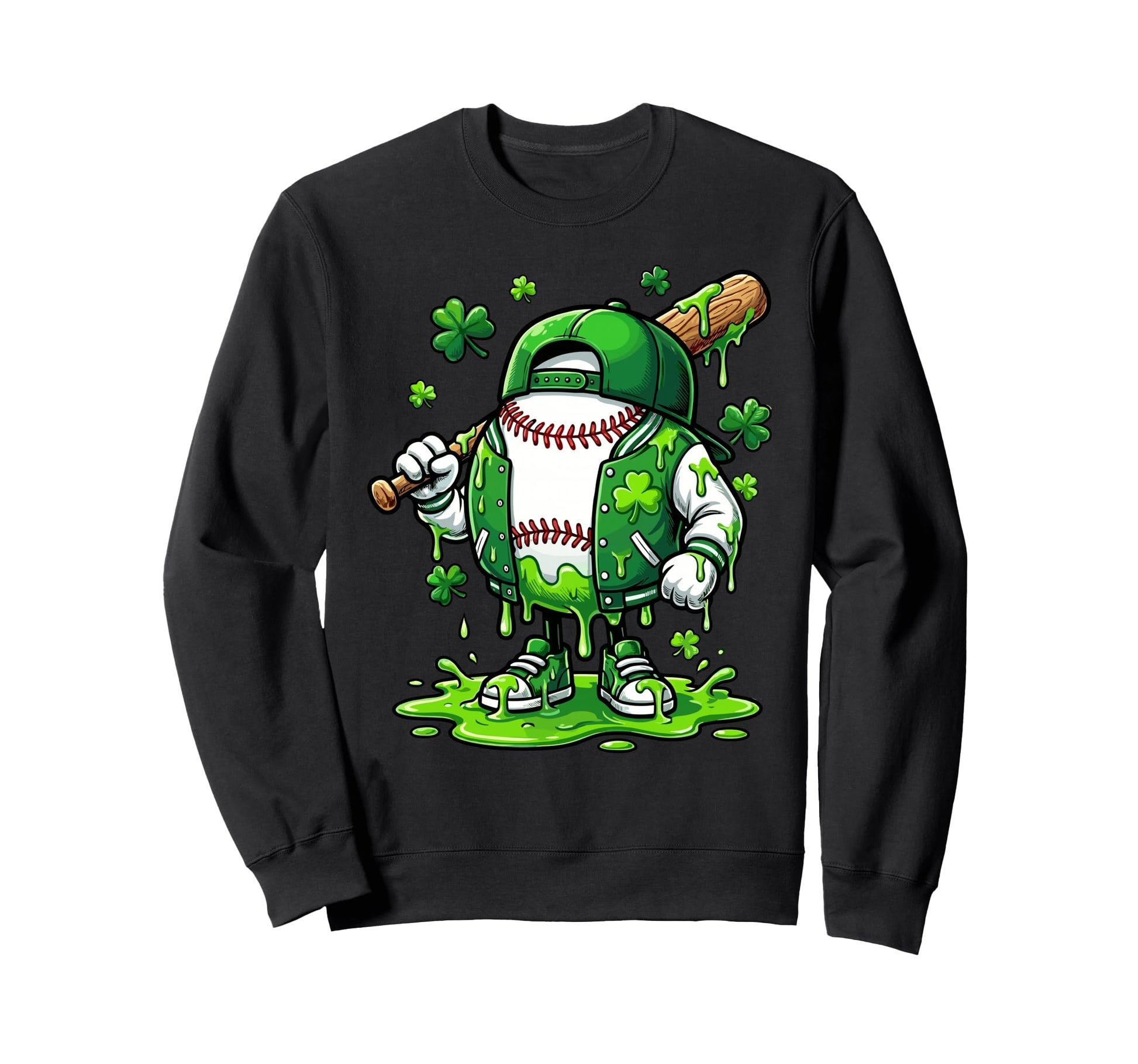Baseball St Patricks Day Carnival Sweatshirt - Minimalist Print Unisex - T-Shirt, Sweatshirt, Hoodie