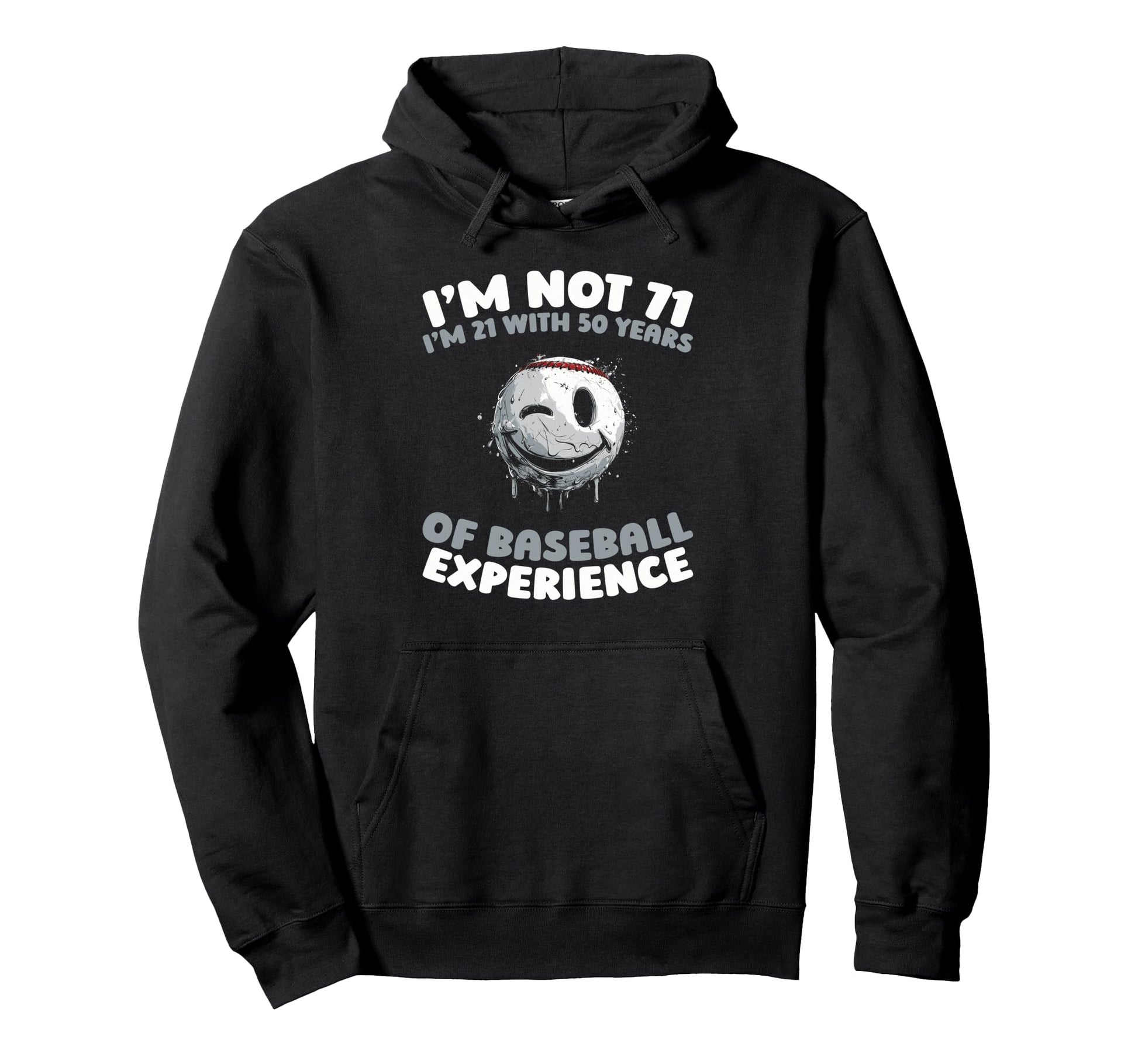71 Years Old Baseballer Player Team Hoodie - Novelty Apparel Men Women - T-Shirt, Sweatshirt, Hoodie