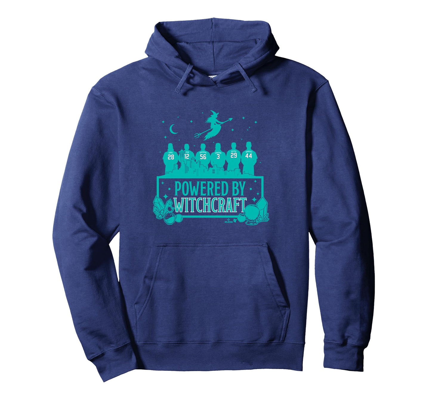 Powered Witchcraft Seattle Baseball Hoodie - Minimalist Print Men Women - T-Shirt, Sweatshirt, Hoodie