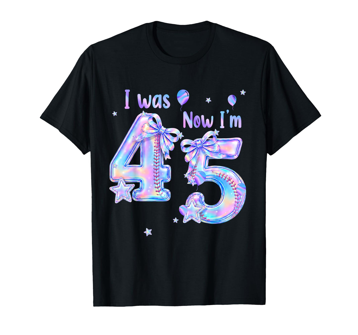I Was 4 Now Im 5 Baseball Lovers 5Th T-Shirt - Novelty Apparel for Adults - T-Shirt, Sweatshirt, Hoodie