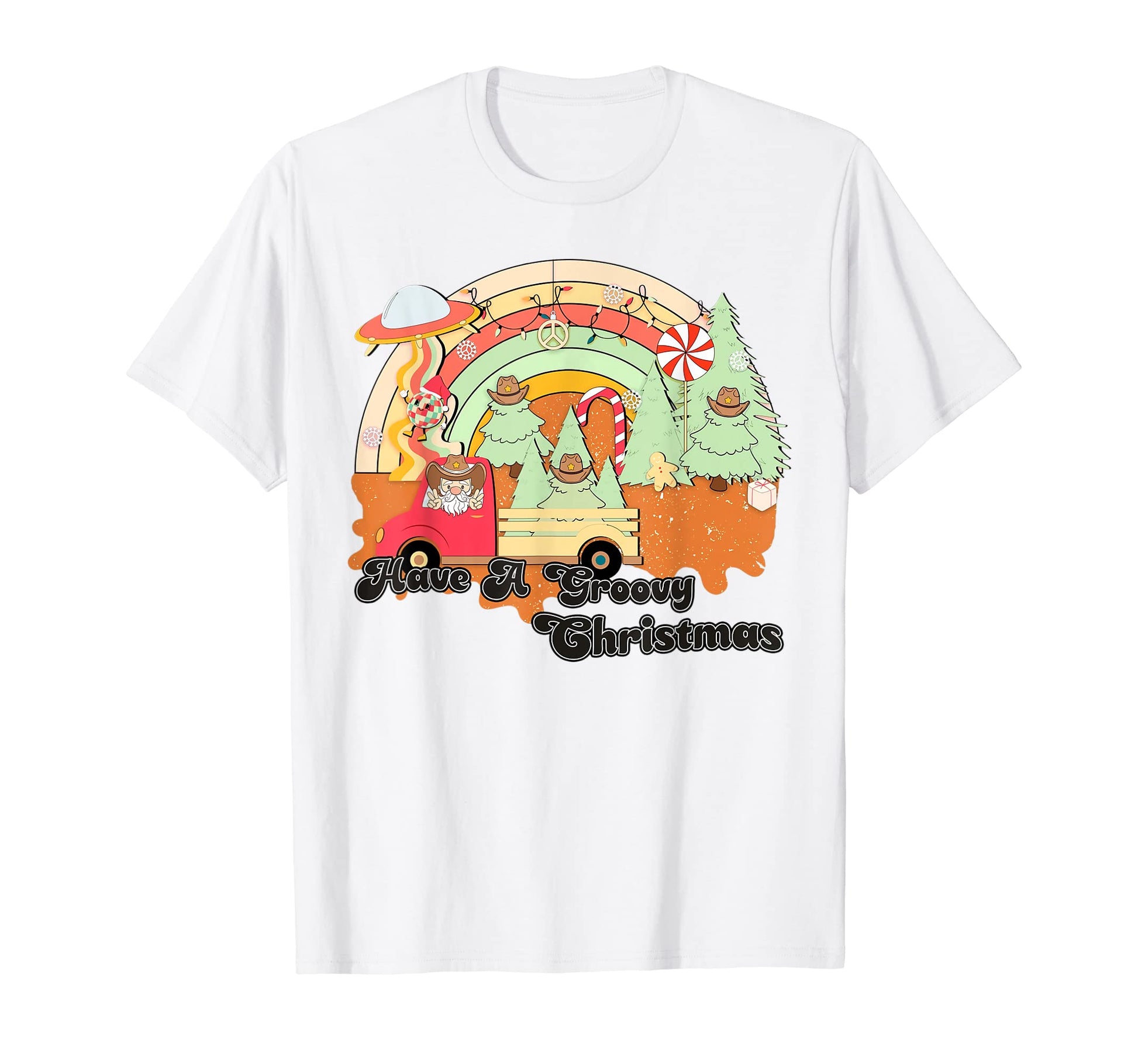 Western Santa Have Groovy T-Shirt - Minimalist Print for Adults - T-Shirt, Sweatshirt, Hoodie