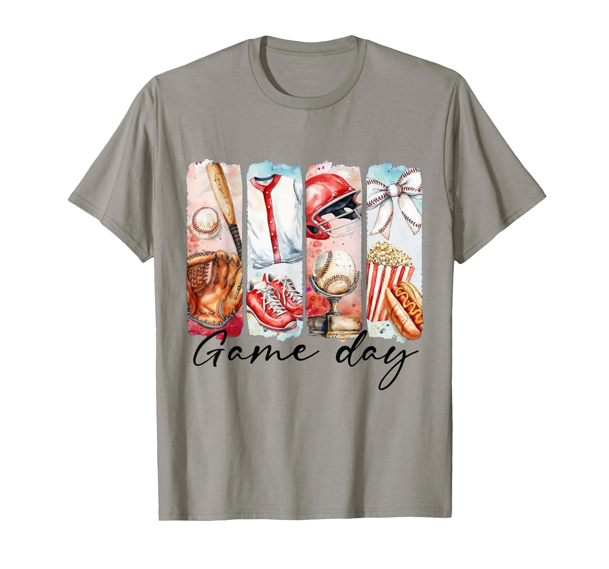 Game Day Baseball Coquette Bow T-Shirt - Novelty Apparel for Adults - T-Shirt, Sweatshirt, Hoodie