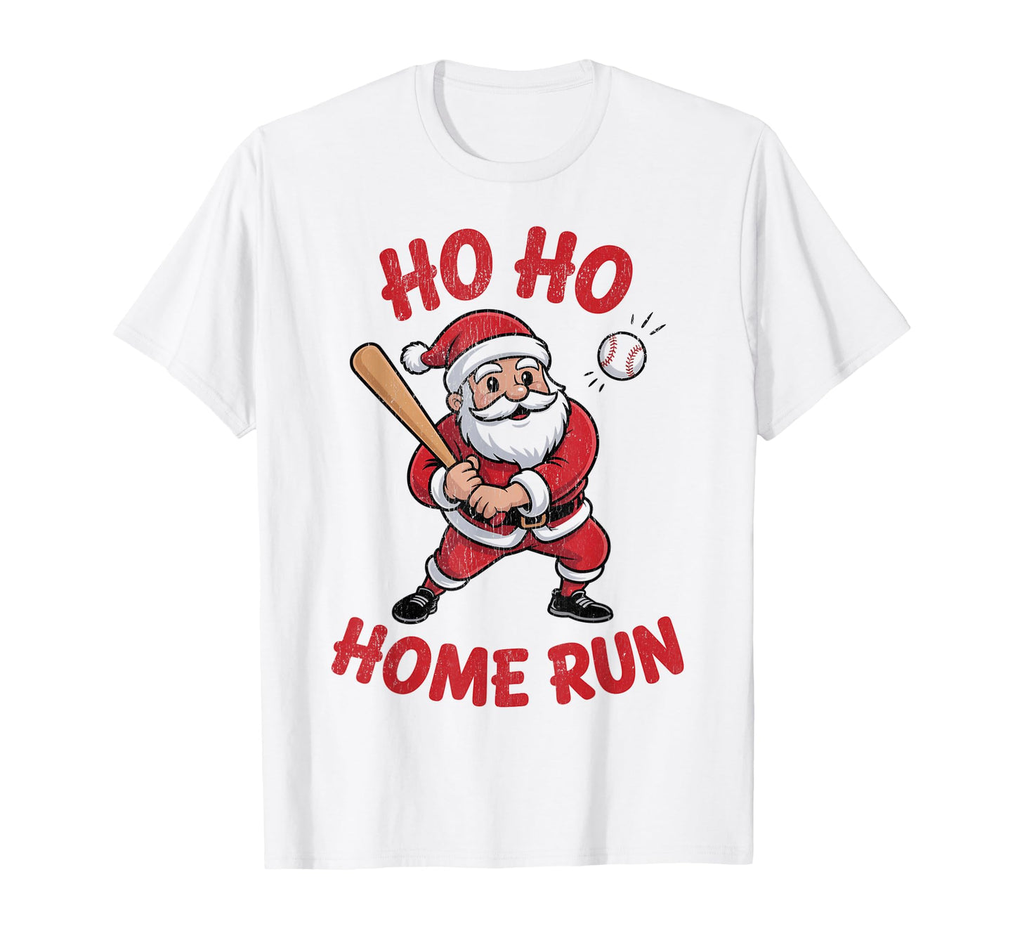 Ho Ho Home Run Funny Baseball Lover T-Shirt - Custom Art Print for Adults - T-Shirt, Sweatshirt, Hoodie