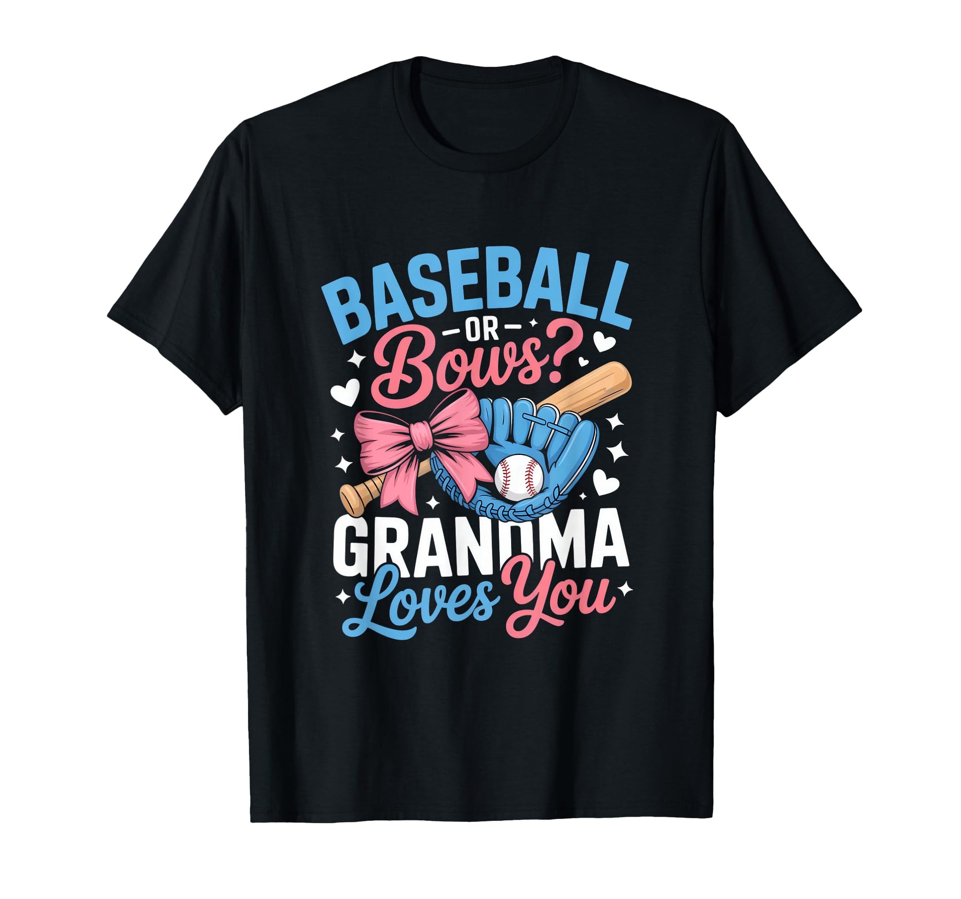Gender Reveal Baseball Or Bows T-Shirt - Fun Novelty Design for Adults - T-Shirt, Sweatshirt, Hoodie