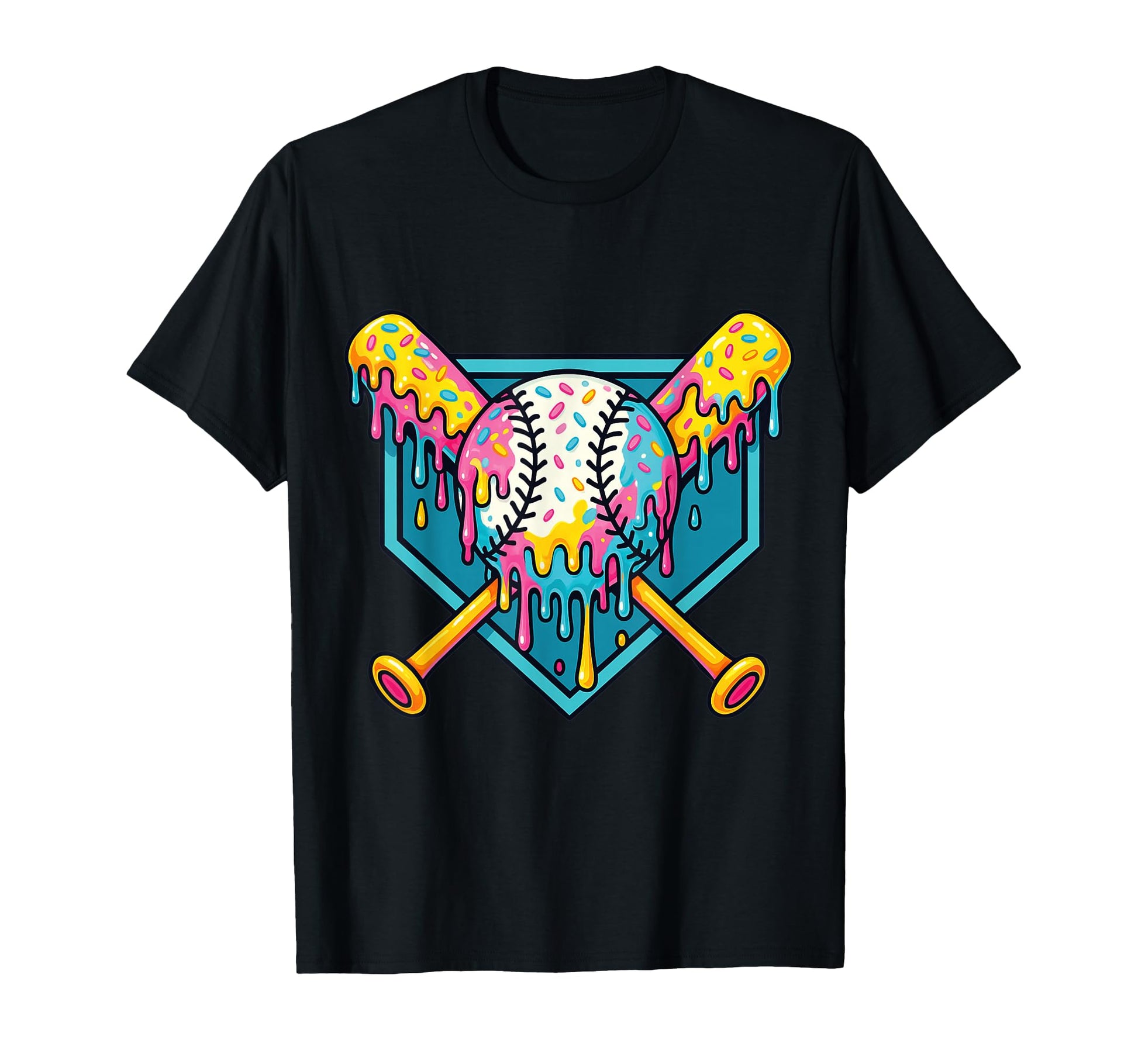 Baseball Respect Drip Ice Cream Gaming T-Shirt - Graphic Print Men Women - T-Shirt, Sweatshirt, Hoodie