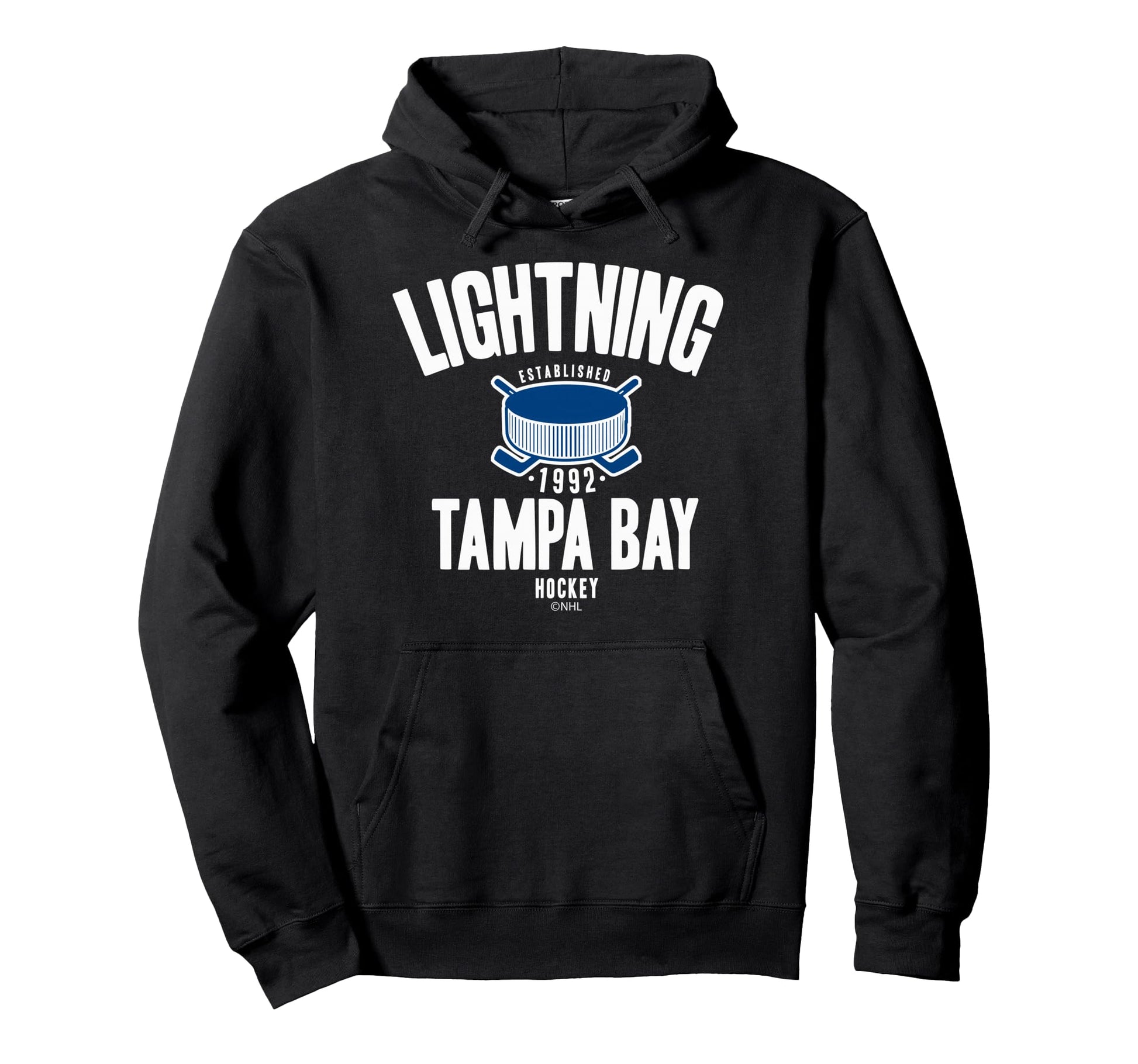 Tampa Bay Lightning Hockey Puck Black Hoodie - Unique Graphic Unisex - T-Shirt, Sweatshirt, Hoodie