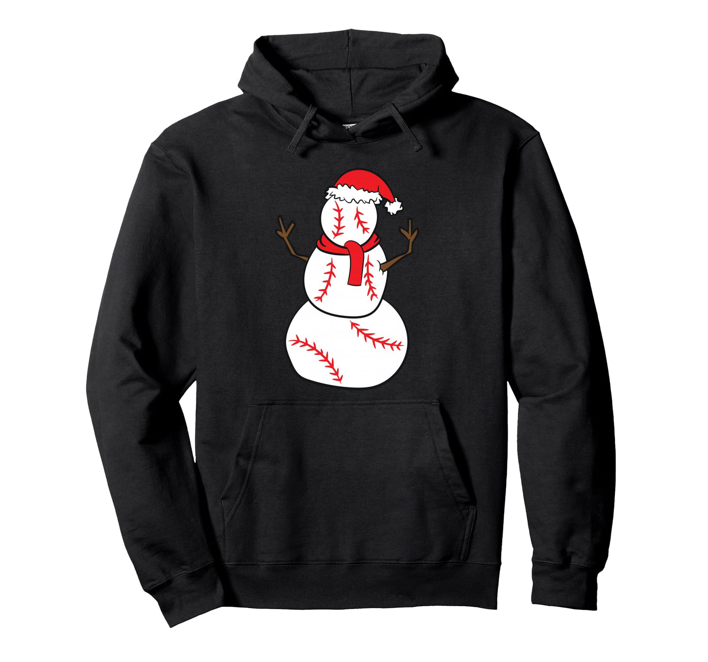 Funny Baseball Snowman Baseball Hoodie - Aesthetic Graphic for Adults - T-Shirt, Sweatshirt, Hoodie
